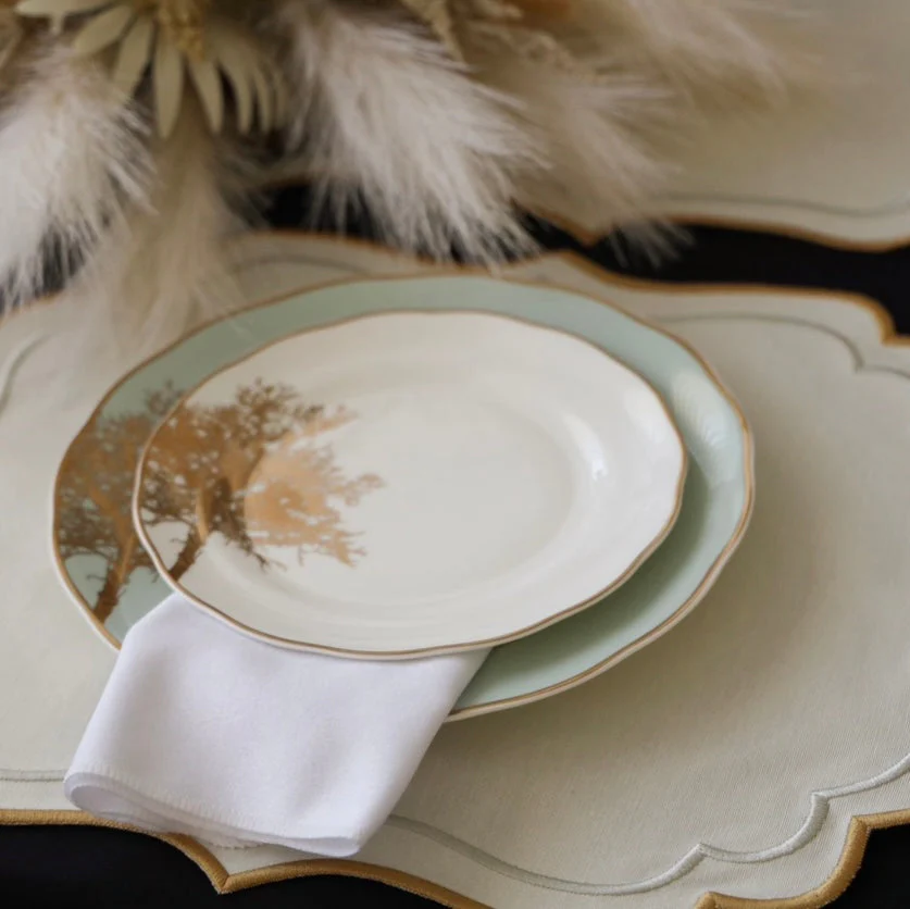 Arista Ivory Rectangle Fabric Placemat - Image 4
