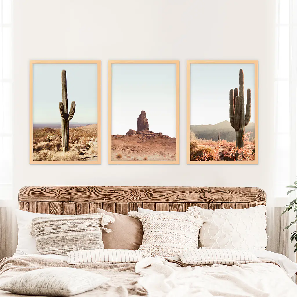 Arizona Desert Wall Art Set. Sedona Red Rocks, Saguaro Cacti - Image 8