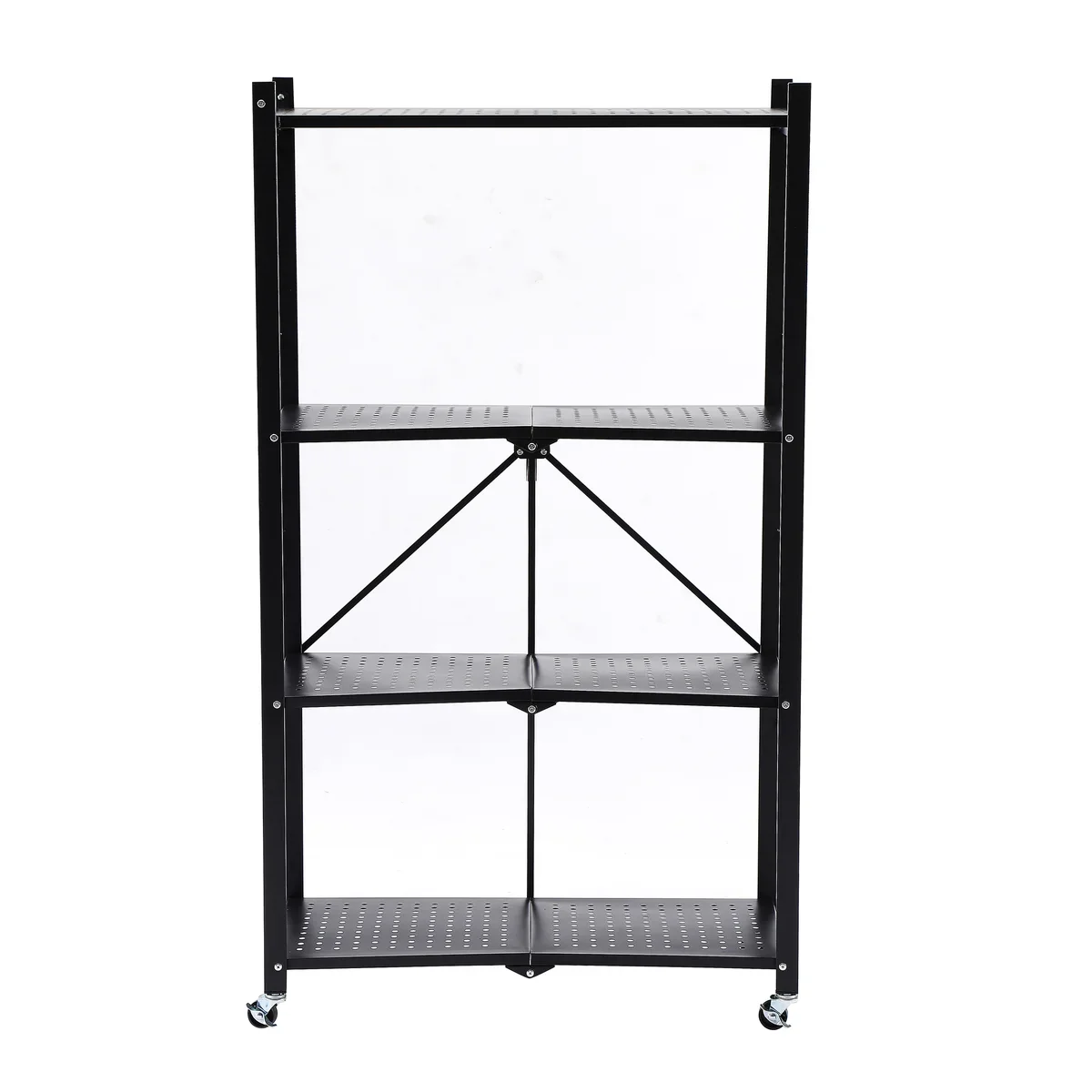 Assembled Black Foldable Metal Storage Shelving Unit - 3 Sizes! - Image 28