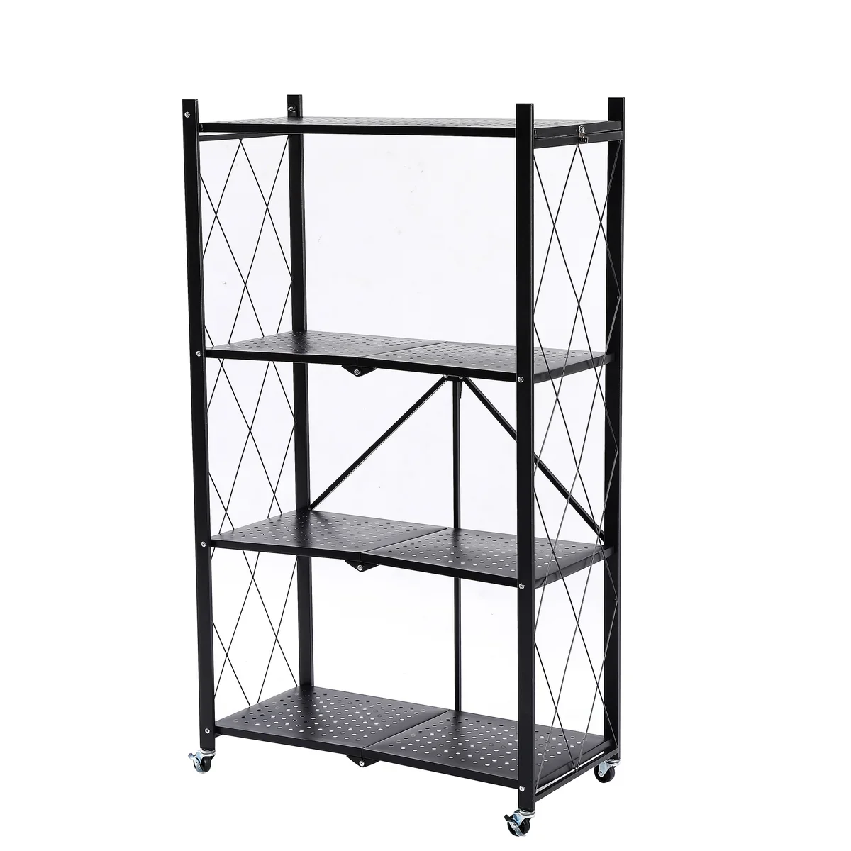 Assembled Black Foldable Metal Storage Shelving Unit - 3 Sizes! - Image 31