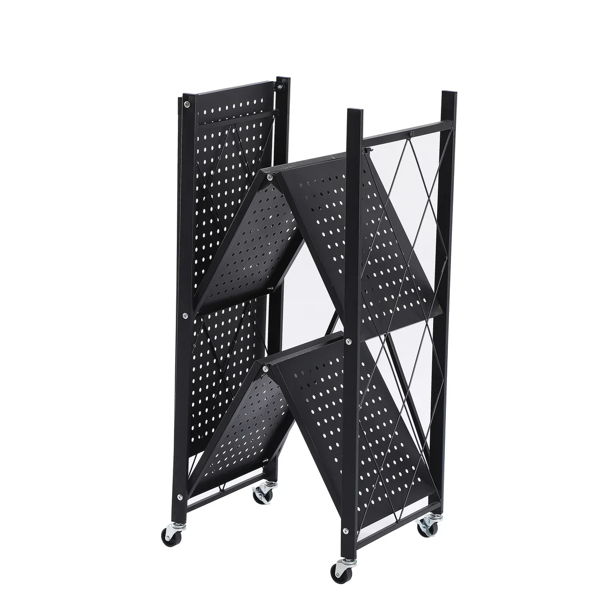 Assembled Black Foldable Metal Storage Shelving Unit - 3 Sizes! - Image 41