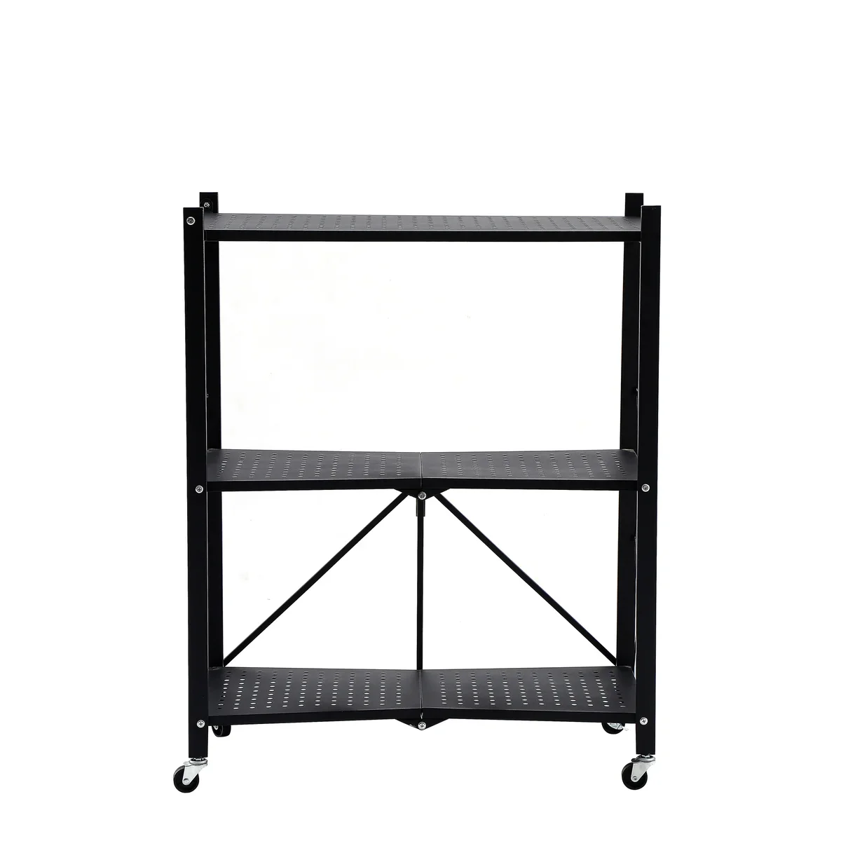 Assembled Black Foldable Metal Storage Shelving Unit - 3 Sizes! - Image 47