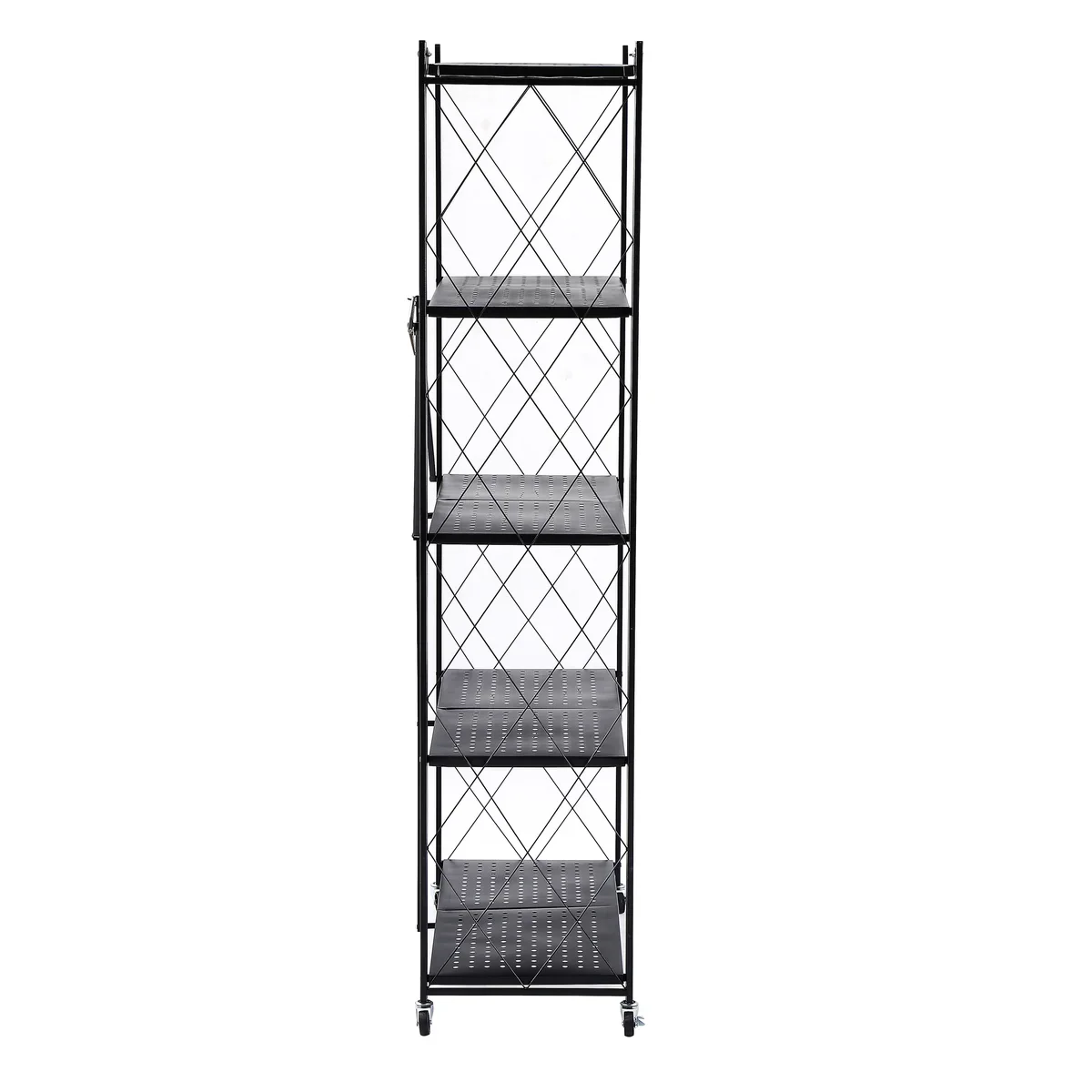 Assembled Black Foldable Metal Storage Shelving Unit - 3 Sizes! - Image 6