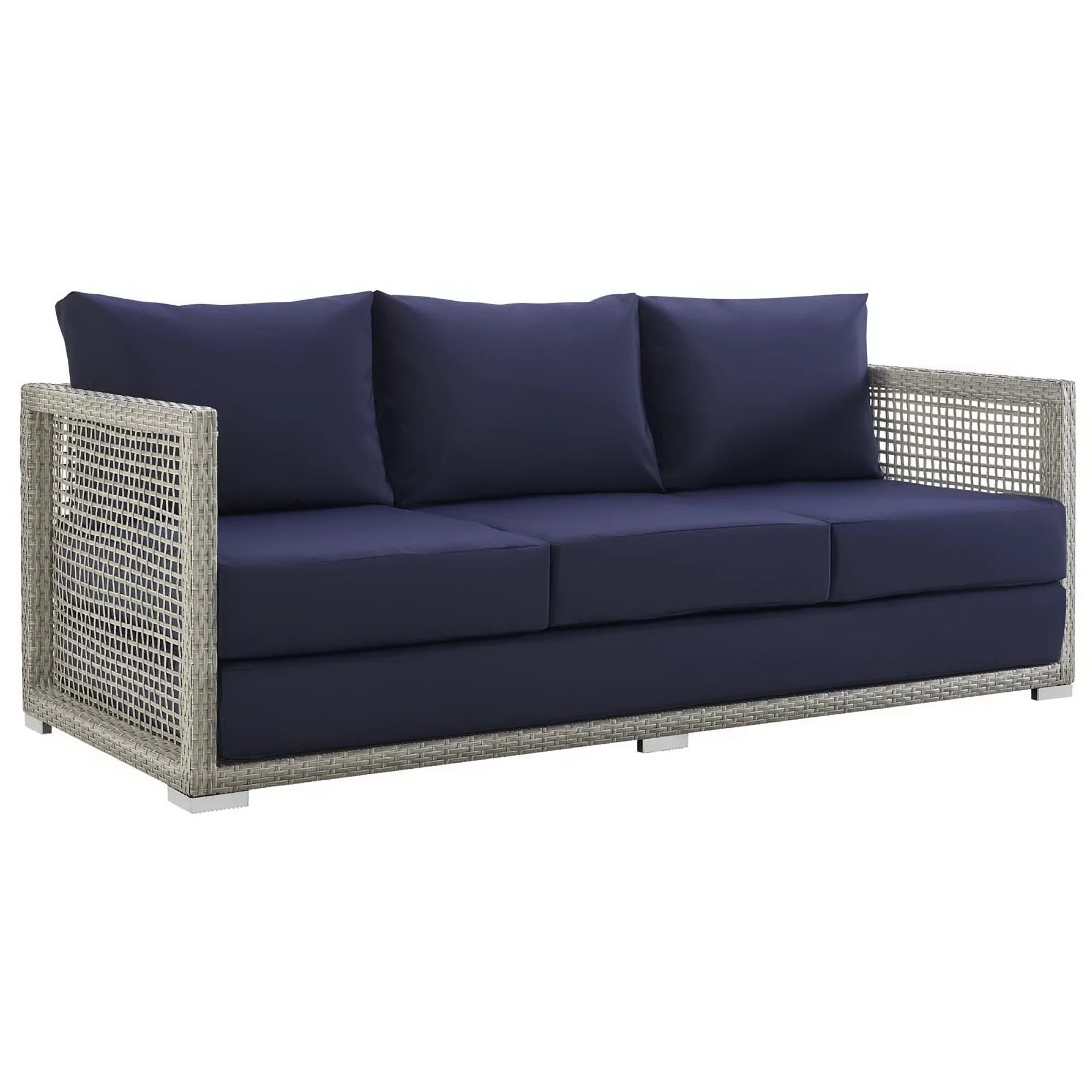 Aura 3 Piece Outdoor Patio Wicker Rattan Set by Modway - Image 8