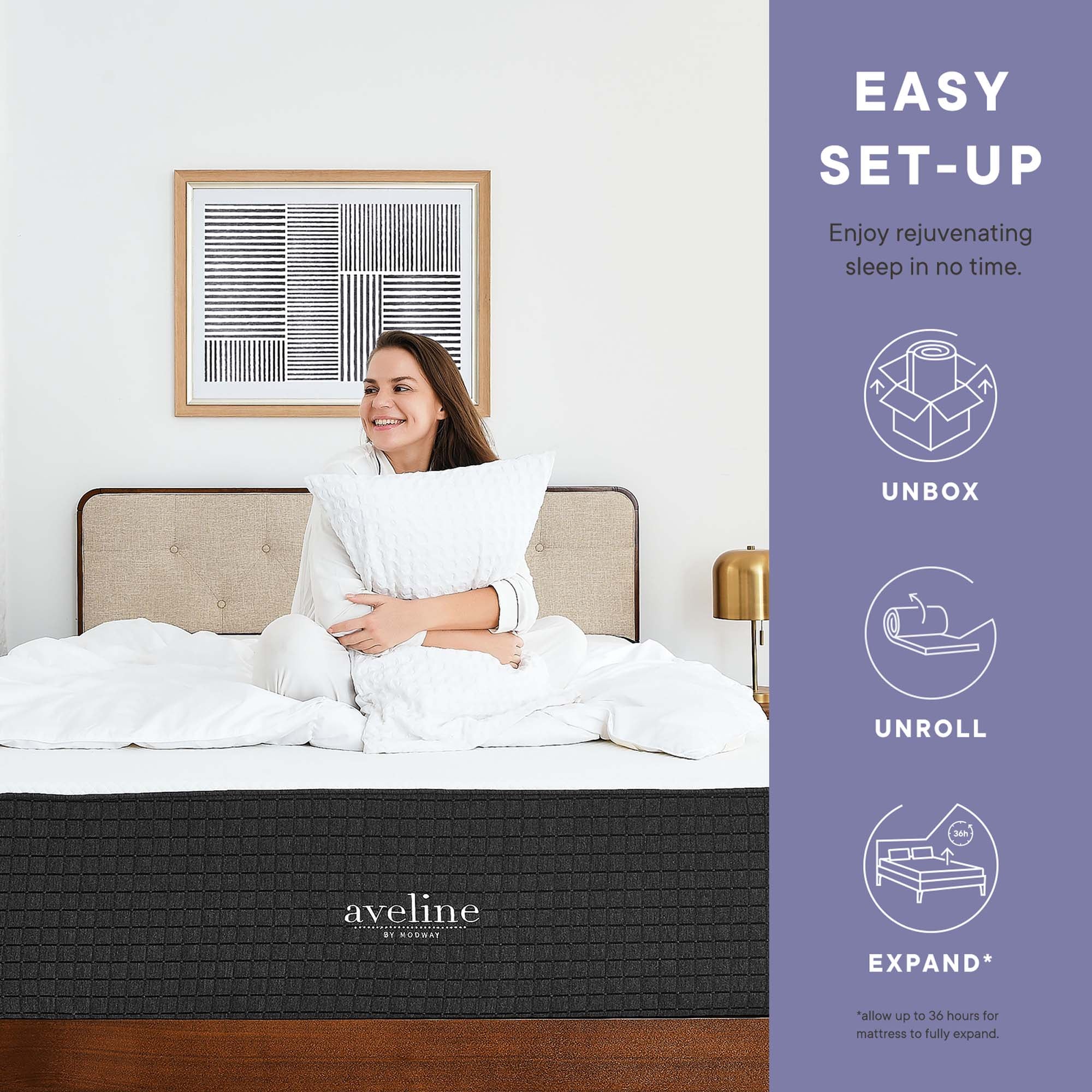 Aveline 16" Memory Foam King Mattress by Modway - Image 3