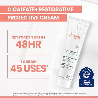 Avene Cicalfate+ Restorative Protective Skin Barrier Face Cream 3.3fl oz Imperfect Box - Image 3