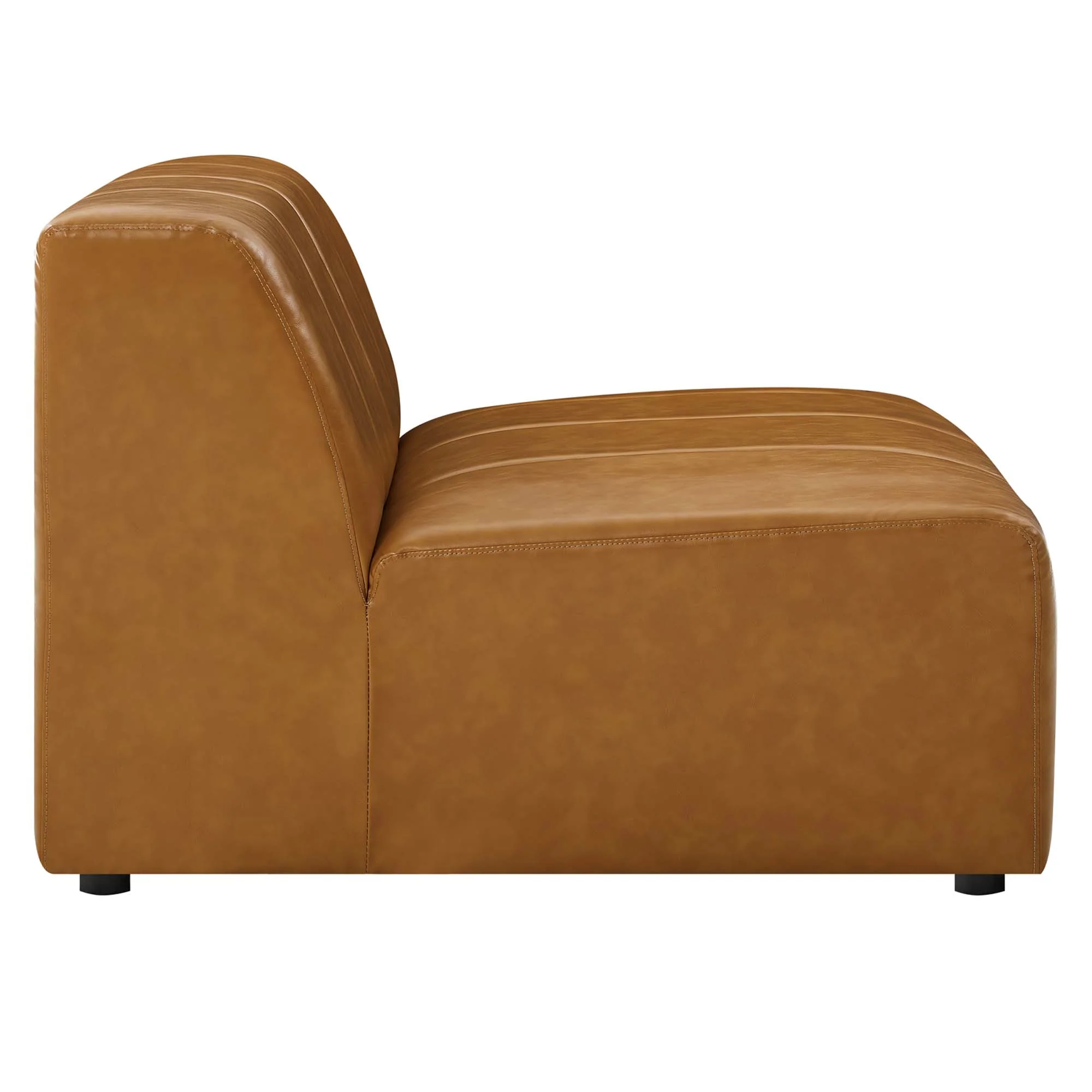 Bartlett Vegan Leather Armless Chair by Modway - Image 3