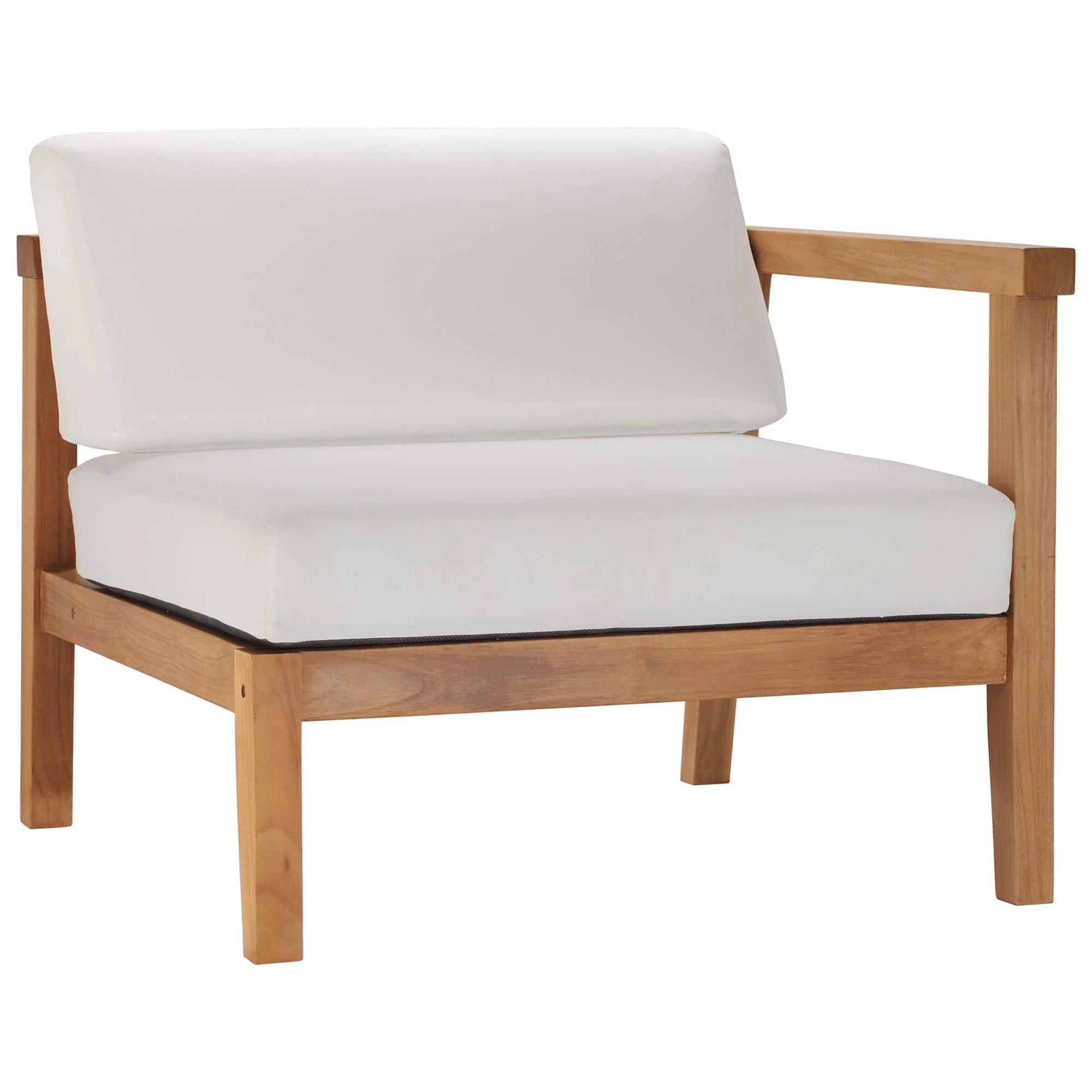 Bayport 3-Piece Outdoor Patio Teak Wood Sectional Sofa Set by Modway - Image 4