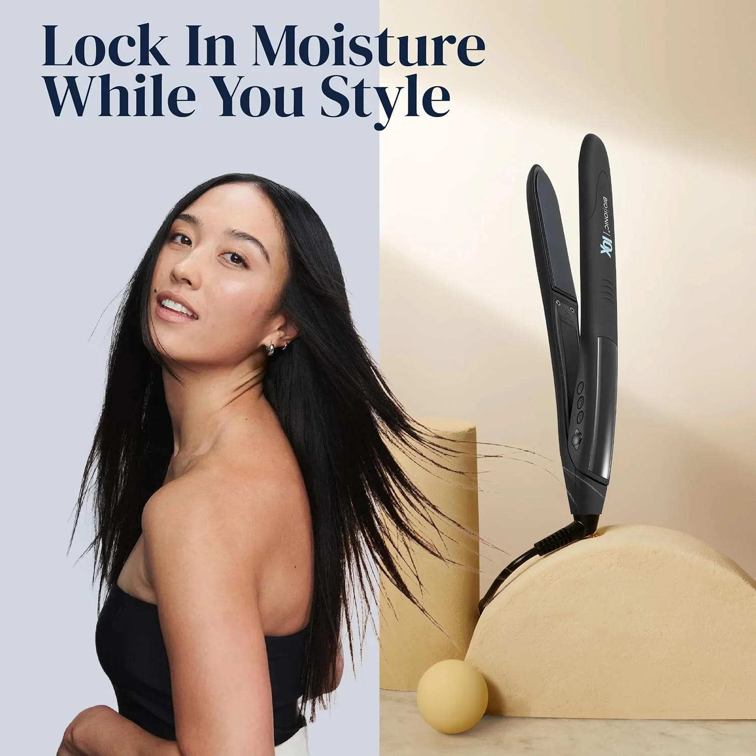 Bio Ionic 10X Styling Iron, Hair Straightener with 1" Sonic Vibrating Plates, Flat Iron with Moisturizing Heat Technology, Versatile Hair Straightener and Curler - Image 7