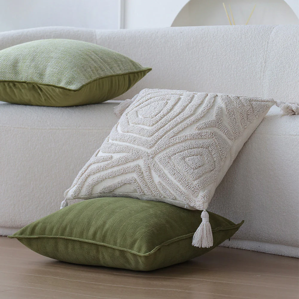 boho-chic style throw pillow coverwith450g insert Pack of 1 size 18"x18" - Image 17