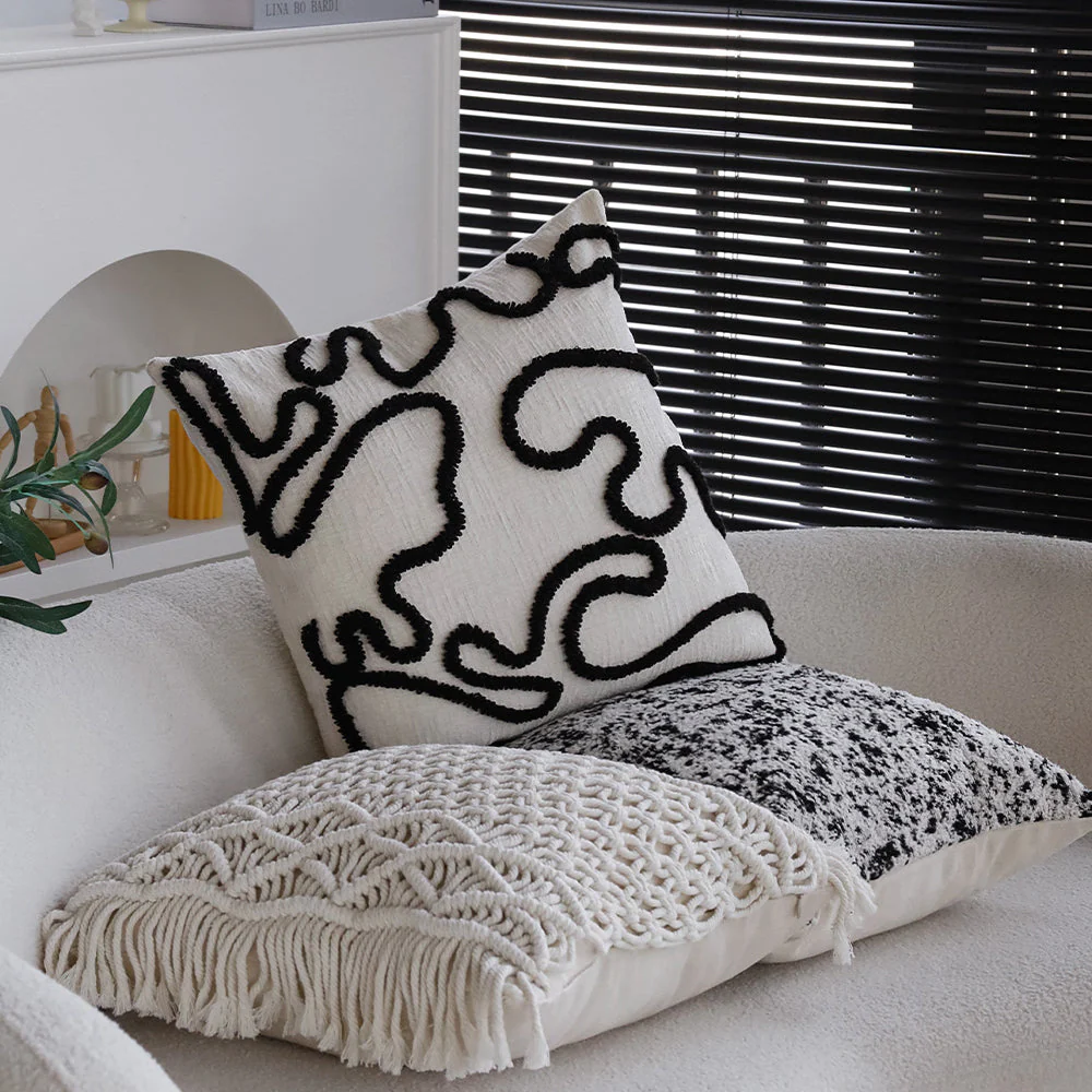 boho-chic style throw pillow coverwith450g insert Pack of 1 size 18"x18" - Image 21