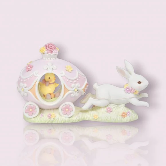 BUNNY WITH PINK CARRIAGE