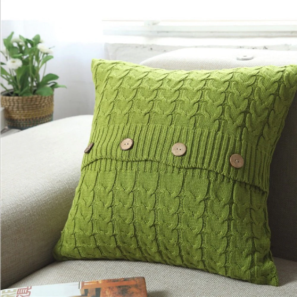Cable Knit Throw Pillow Covers (Without Inserts) - Image 4