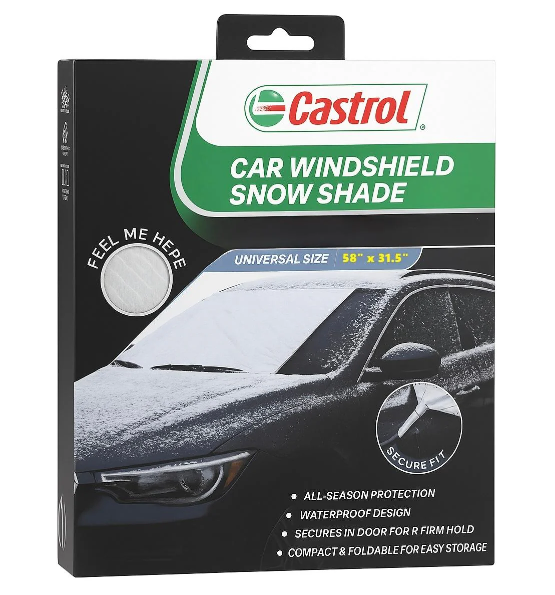 Castrol Car Windshield Sun & Snow Shade Cover - Image 2