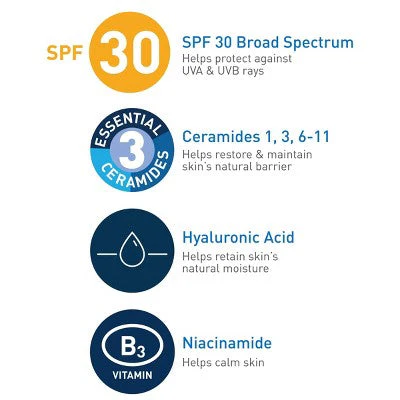 CeraVe Face Moisturizer with Sunscreen SPF 30 3 fl oz - Imperfect Box - Image 3