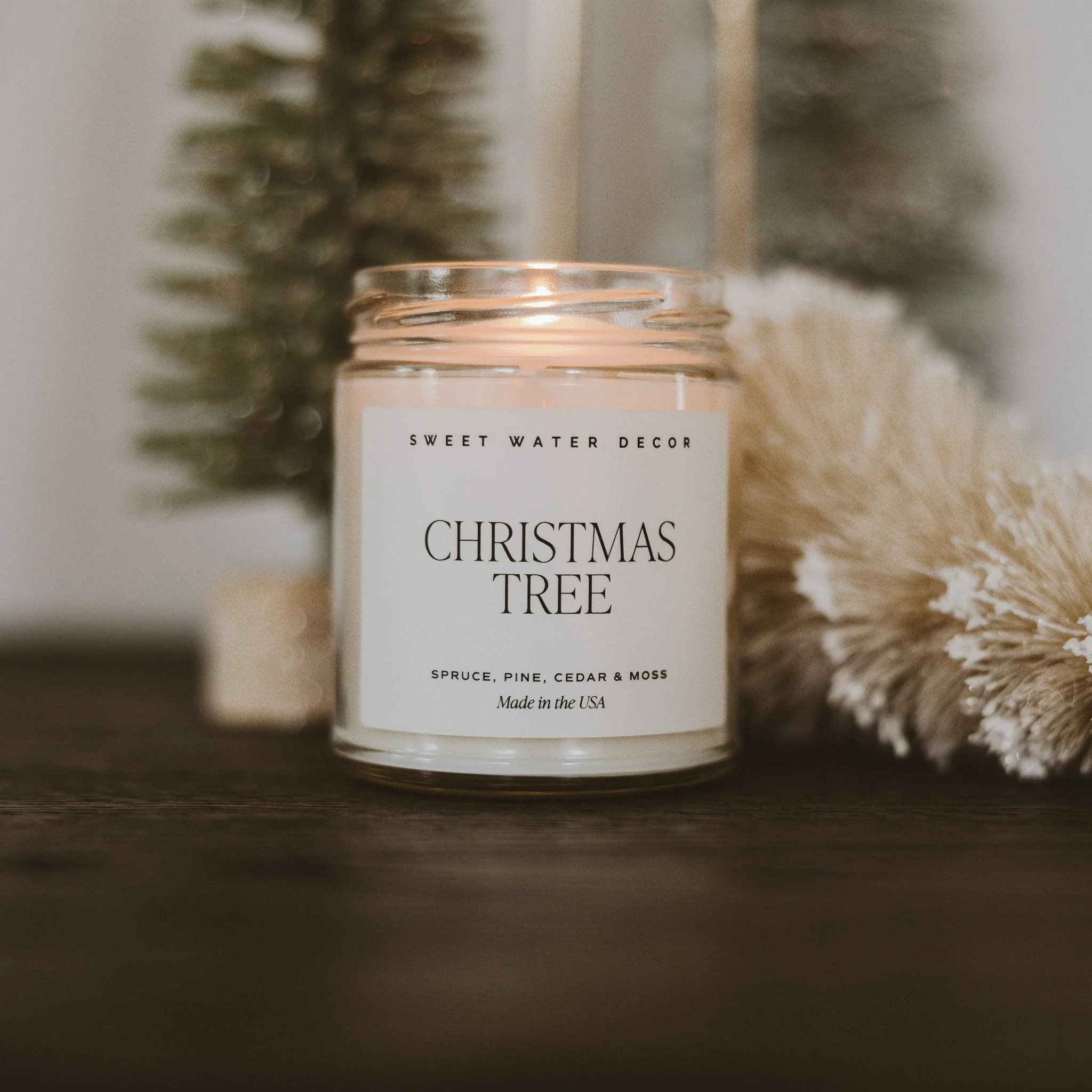Christmas Tree Soy Candle - Clear Jar - 9 oz - Image 10