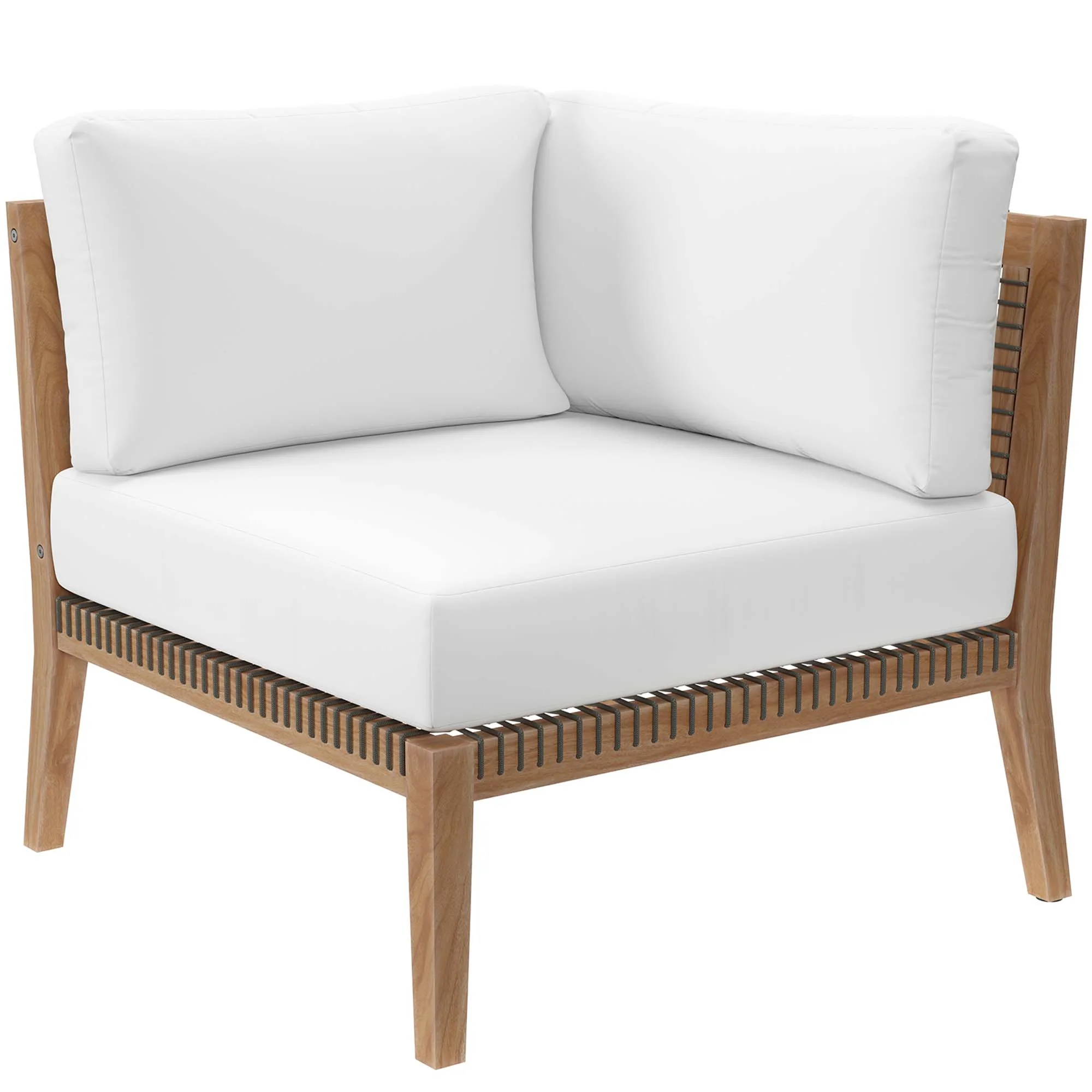 Clearwater Outdoor Patio Teak Wood Corner Chair by Modway - Image 26