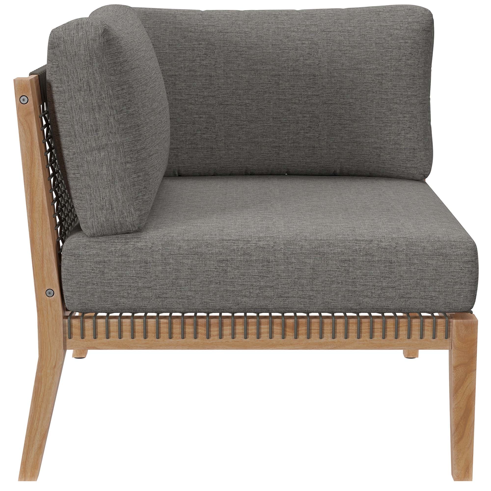 Clearwater Outdoor Patio Teak Wood Loveseat by Modway - Image 11