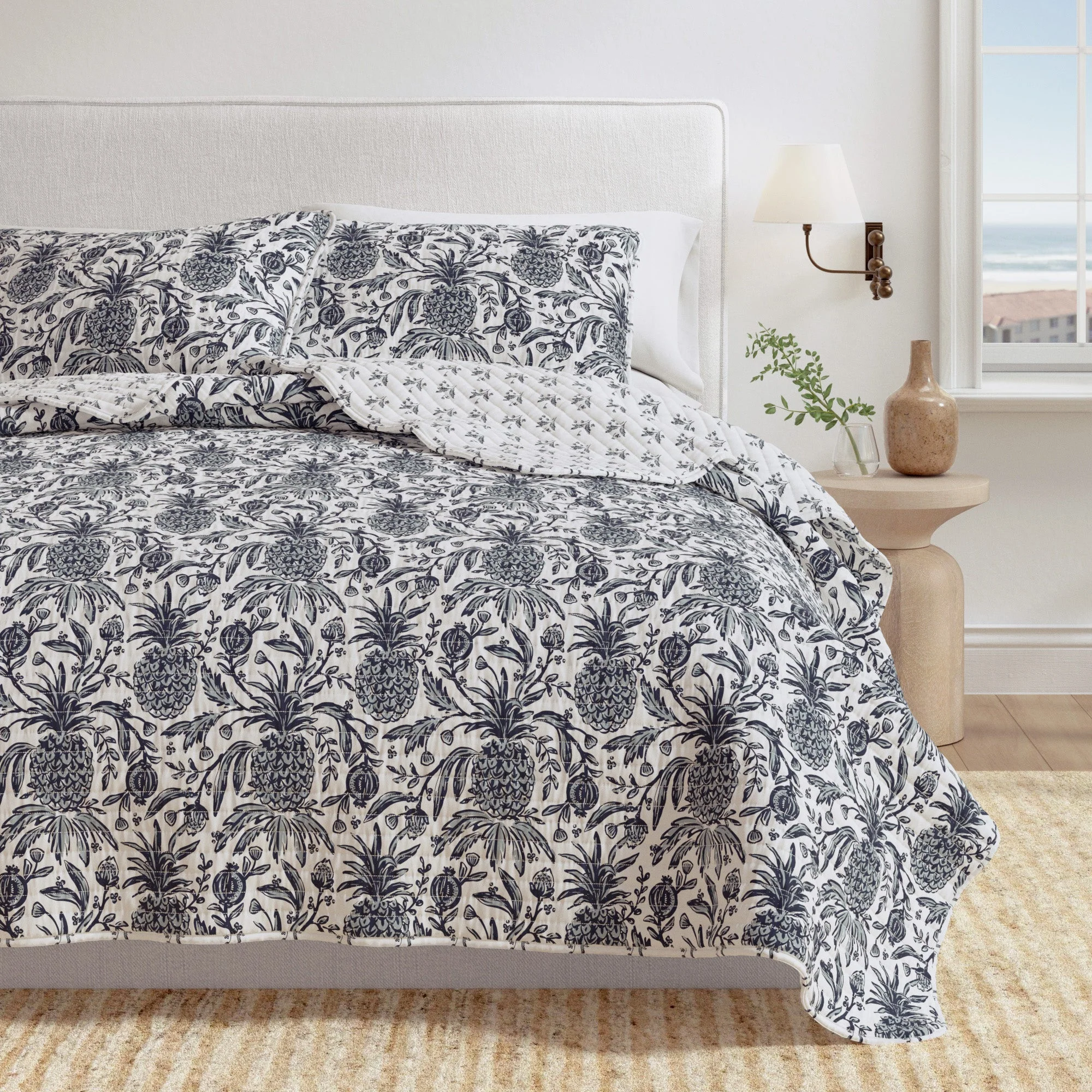 Coastal Printed Cotton Quilt Set - Bernice Collection - Image 6