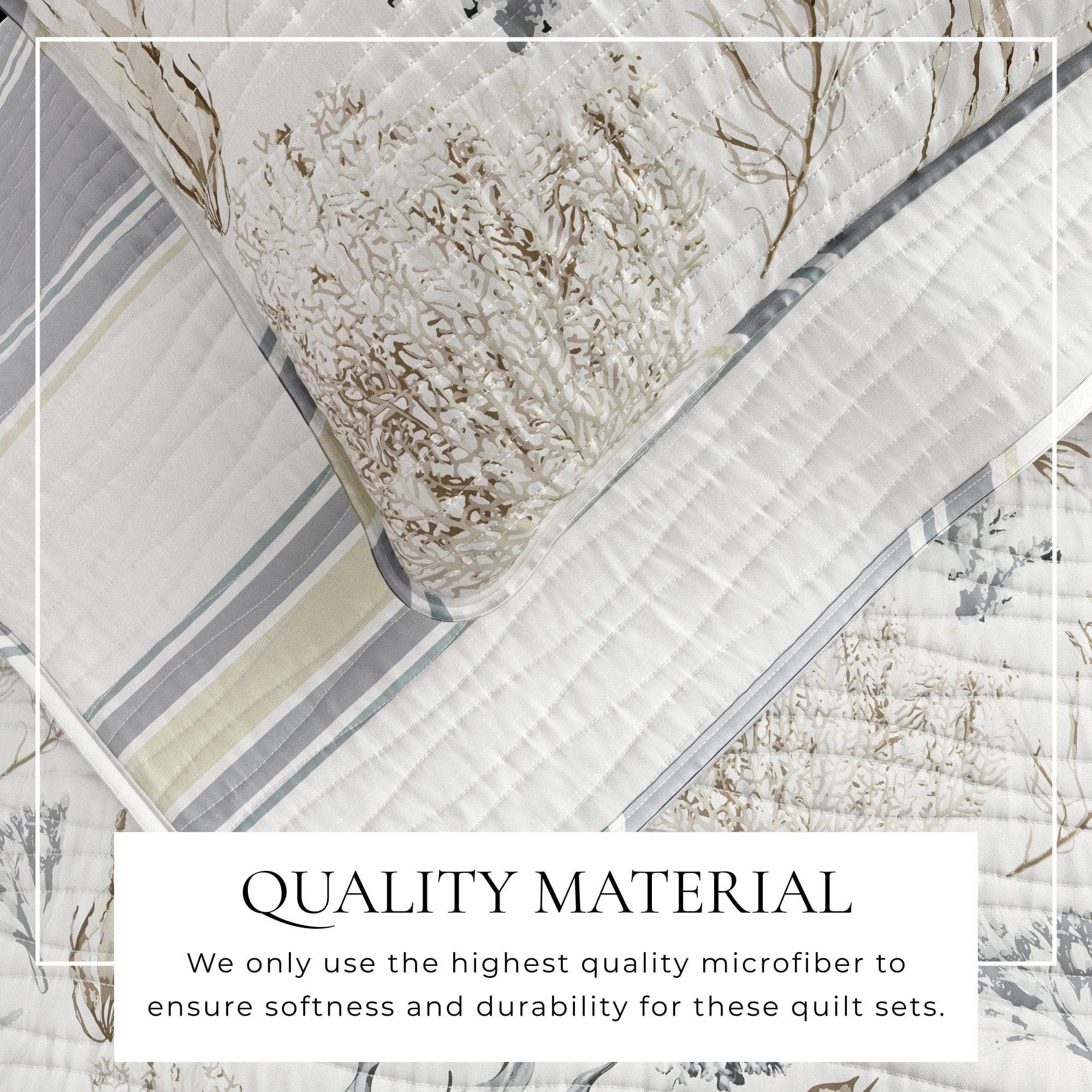 Coral Sea Maze Coastal Quilt Set - Newcomb Collection - Image 2