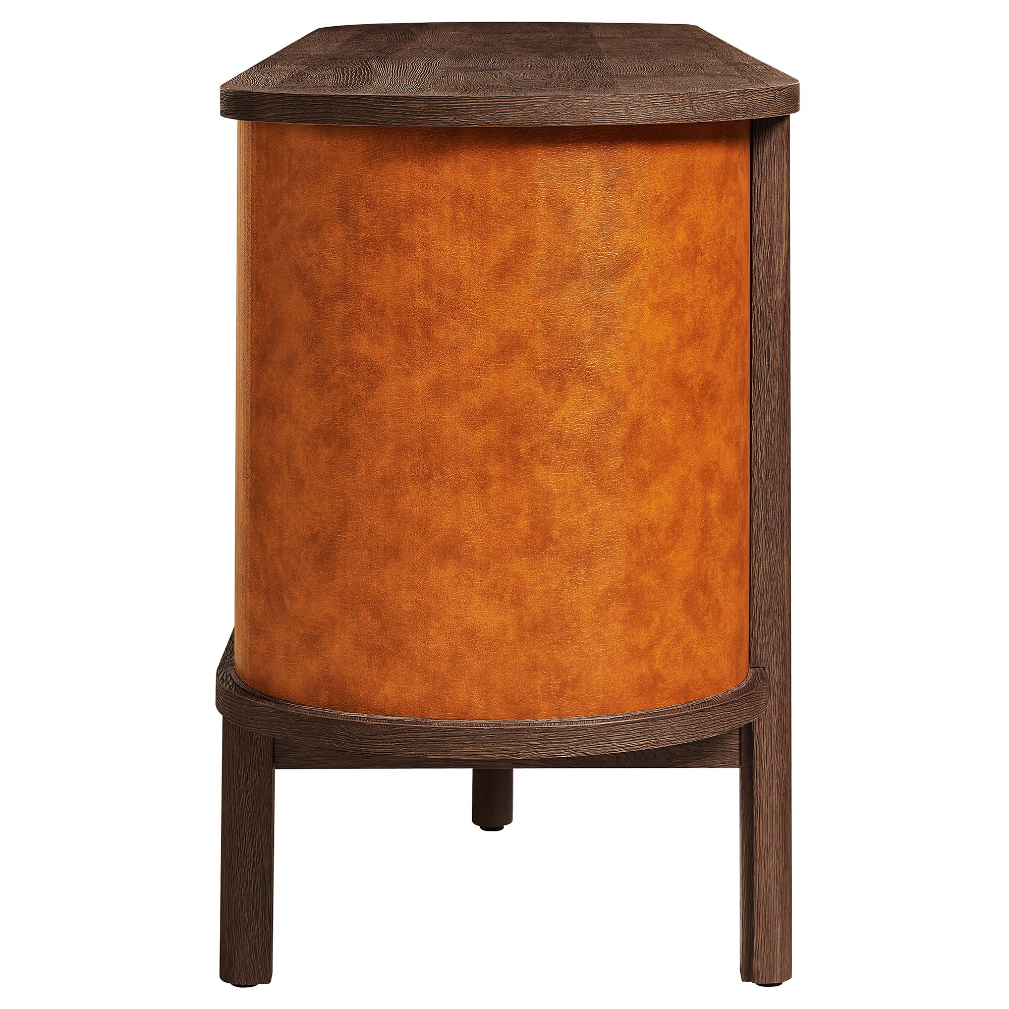 Coralie Curved Vegan Leather Oval Sideboard by Modway - Image 4