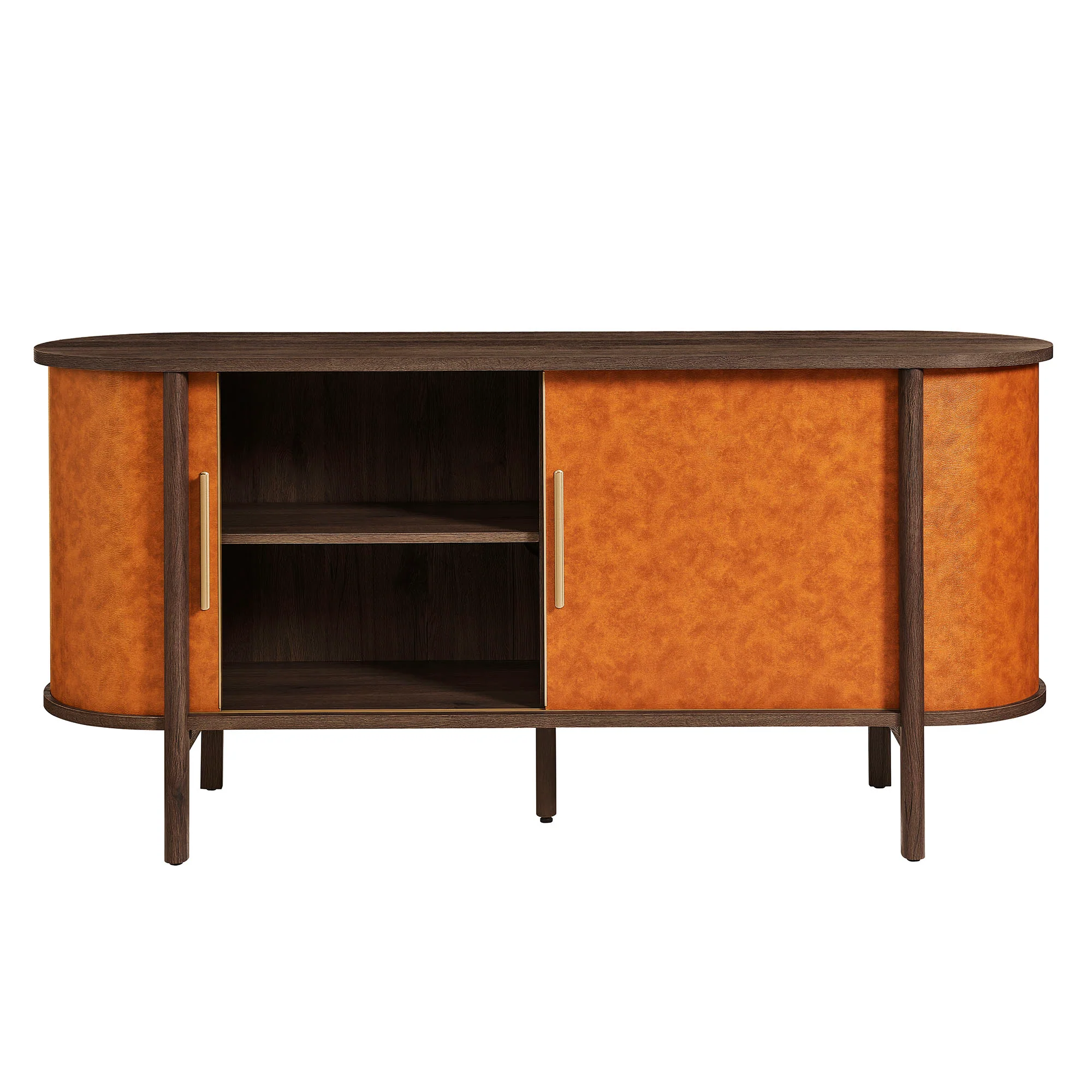 Coralie Curved Vegan Leather Oval Sideboard by Modway - Image 6