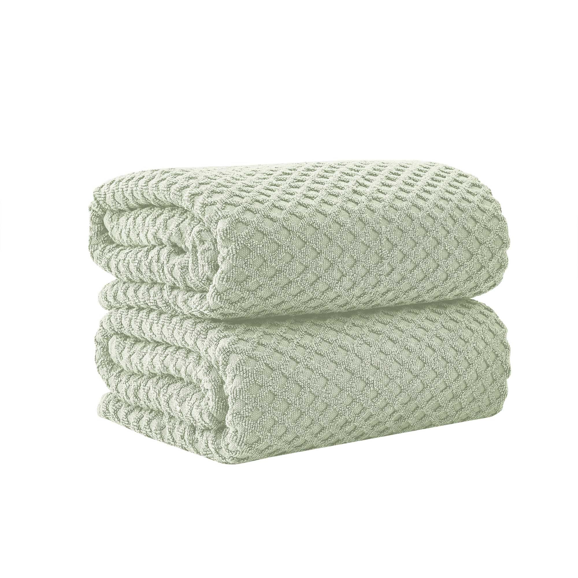 Cotton Diamond Waffle Weave Bath Towel Set - Grayson Collection - Image 214