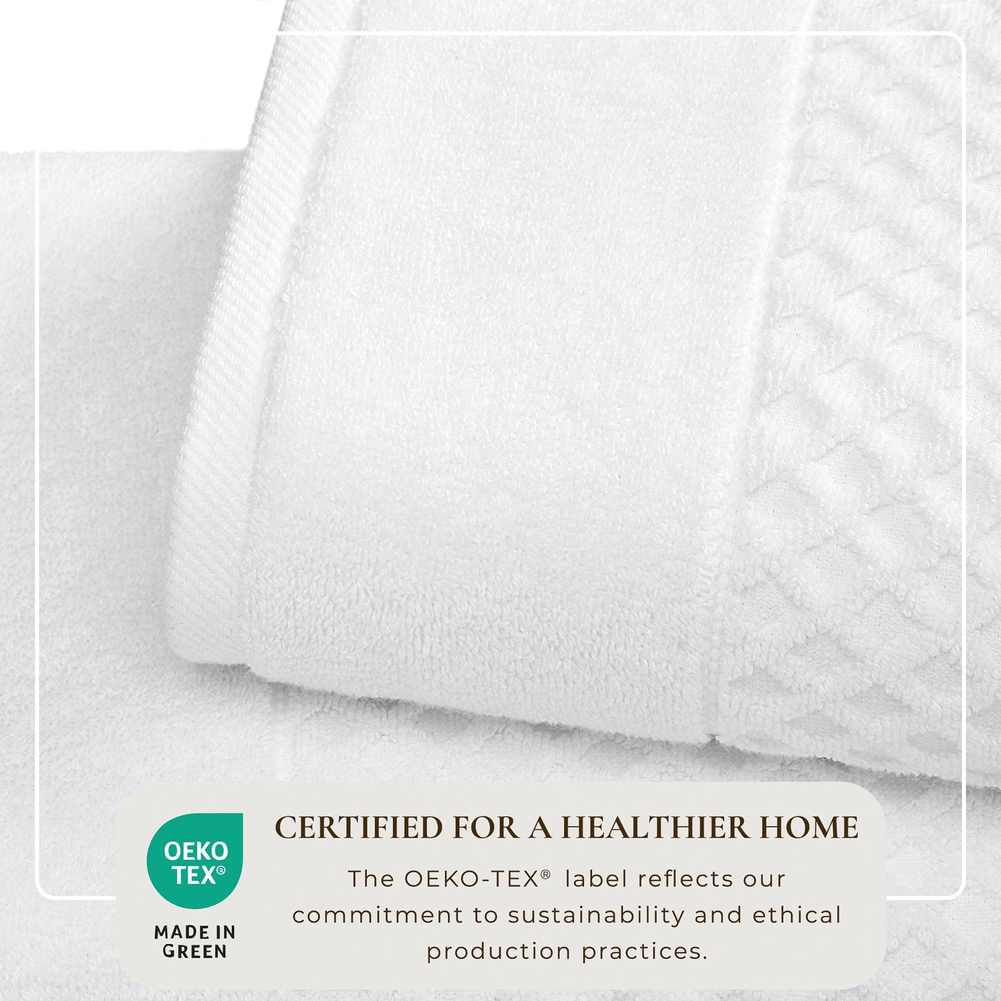 Cotton Diamond Waffle Weave Bath Towel Set - Grayson Collection - Image 8