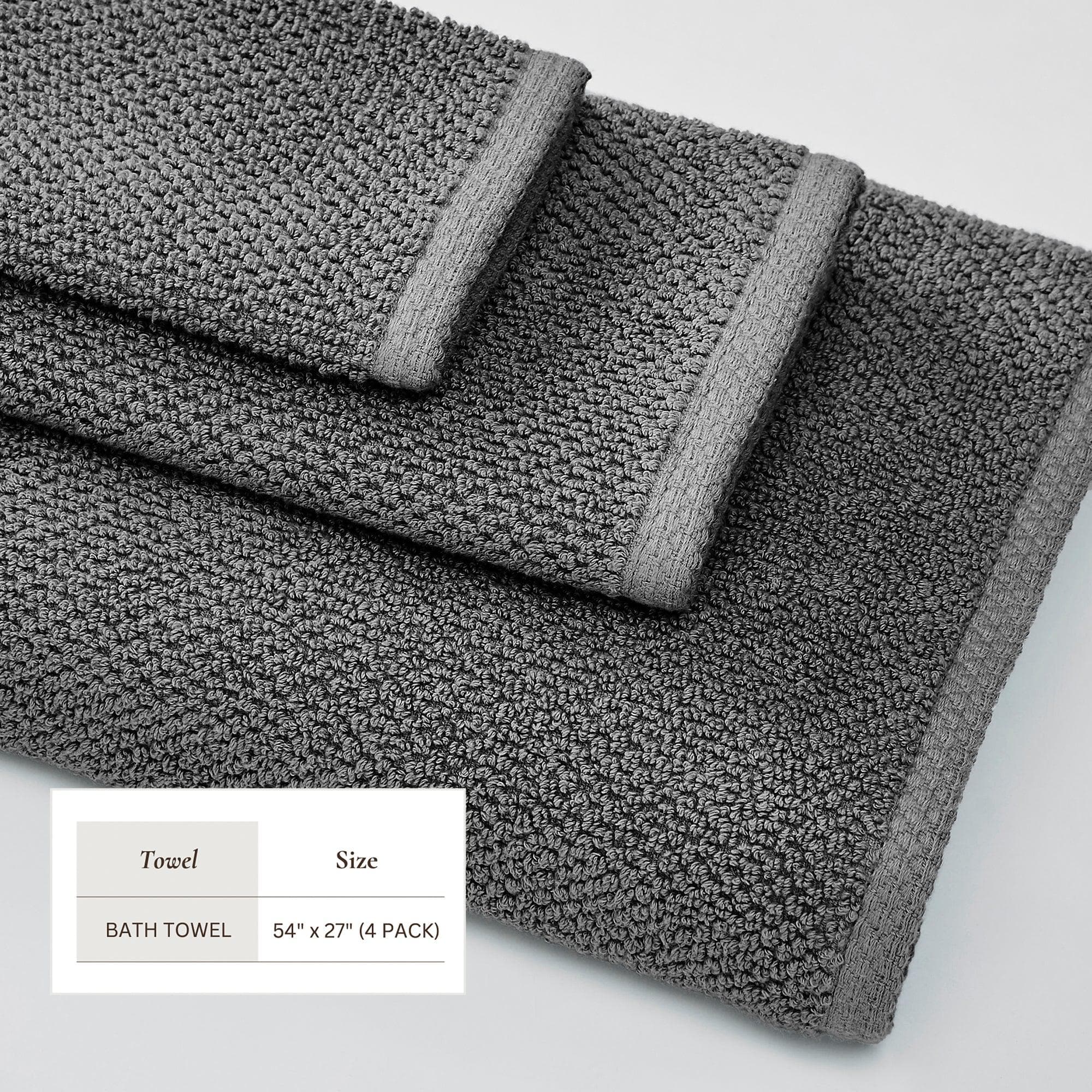 Cotton Textured Bath Towel Set - Acacia Collection - Image 192