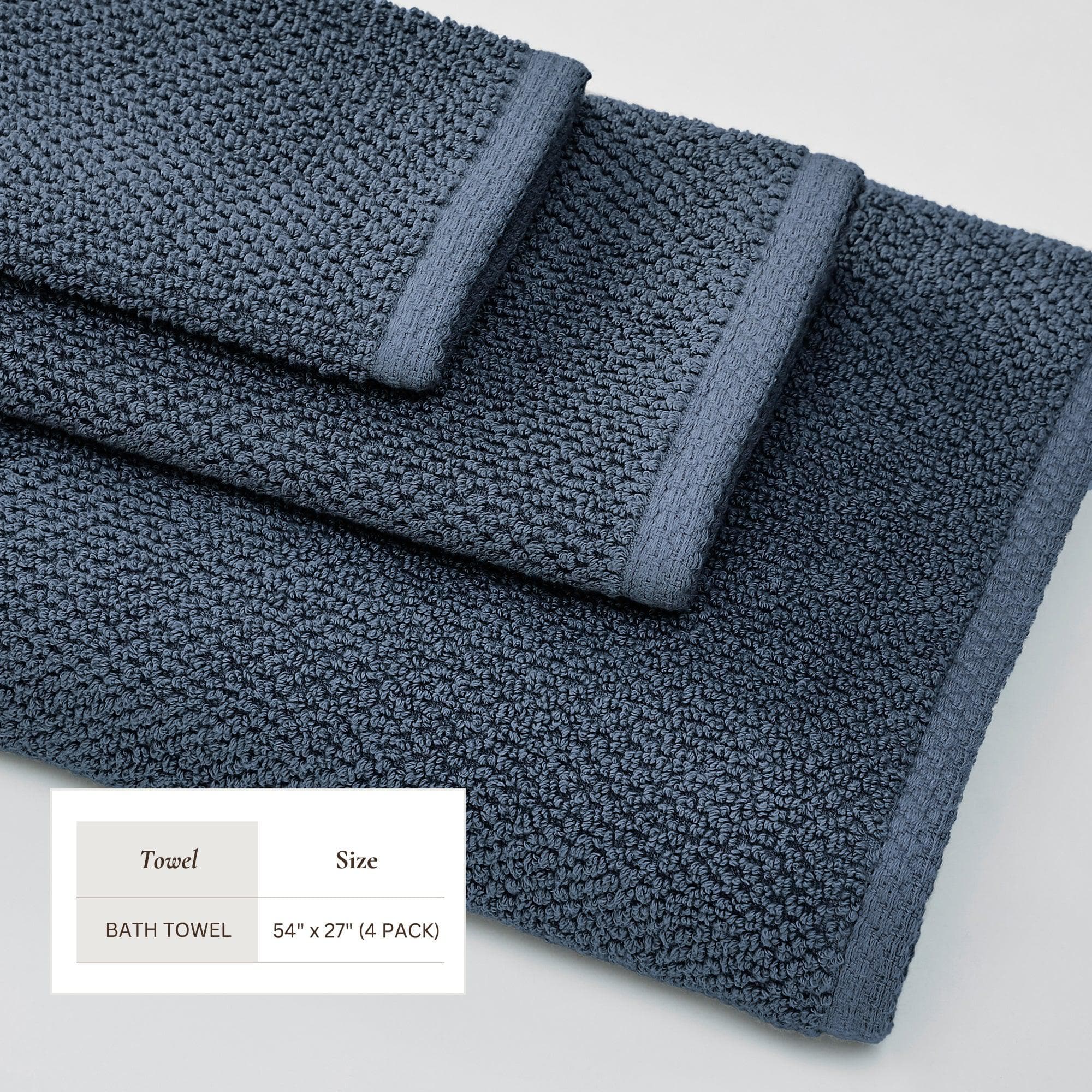 Cotton Textured Bath Towel Set - Acacia Collection - Image 206