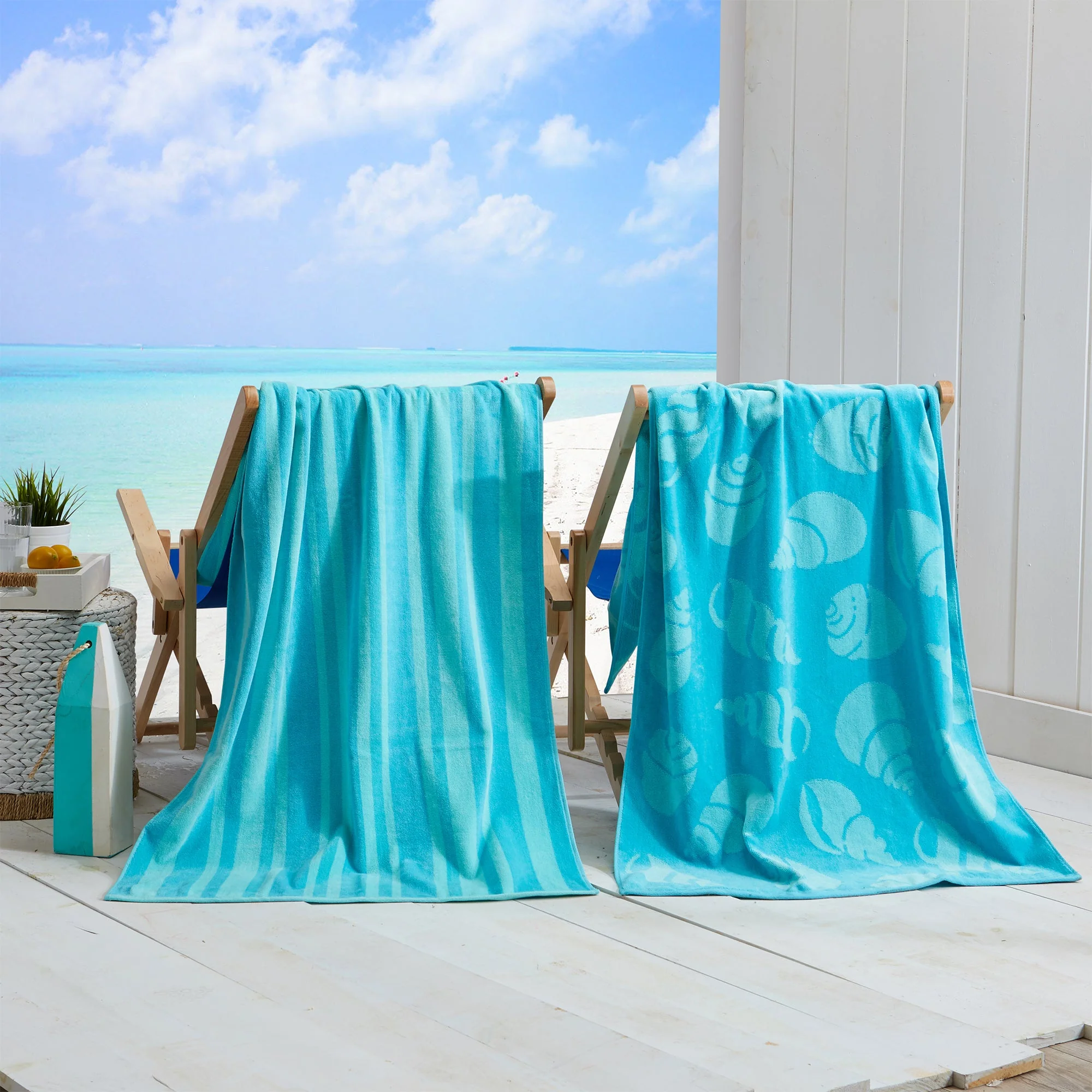 Cotton Velour Beach Towels 2-Pack - Maui Collection - Image 13