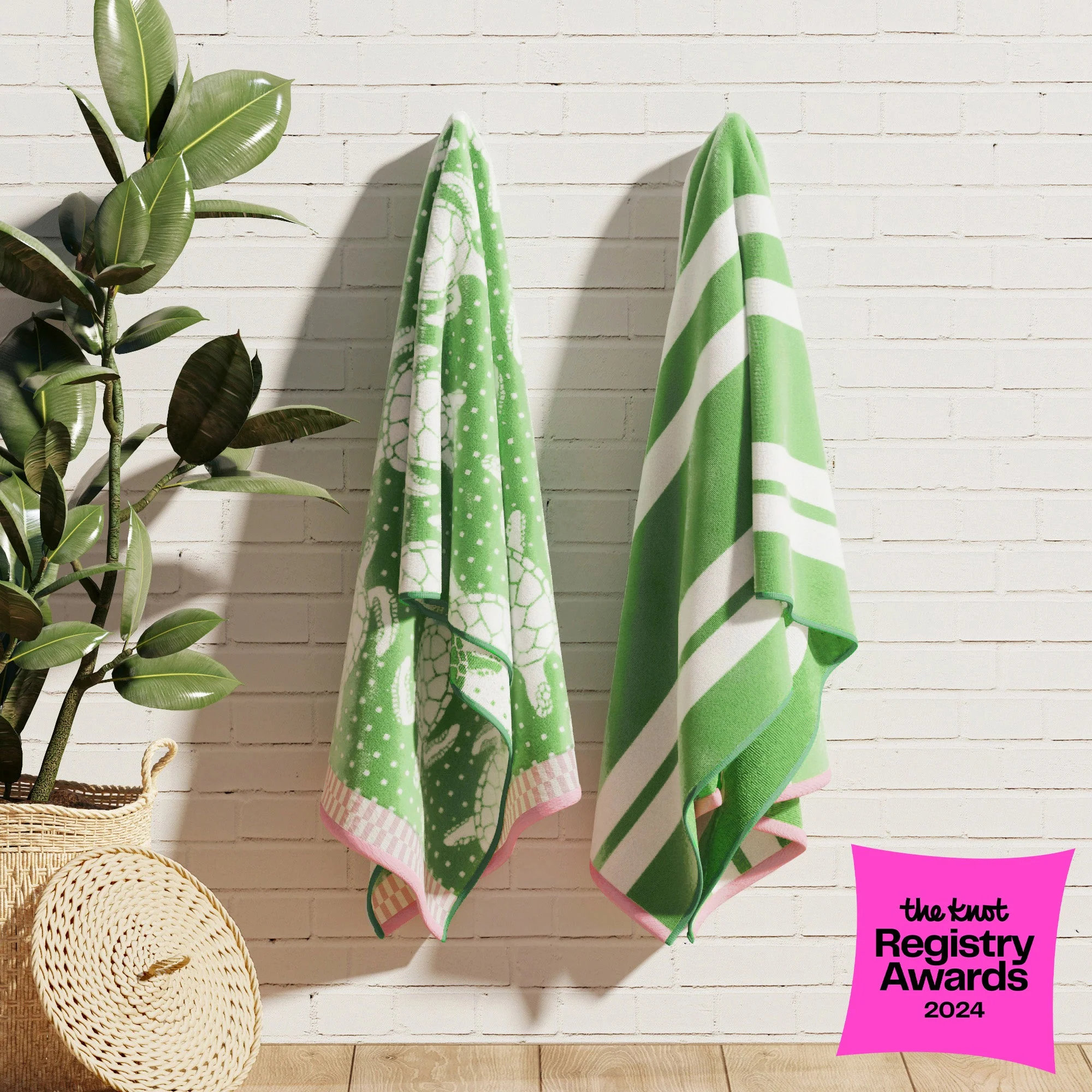 Cotton Velour Beach Towels 2-Pack - Maui Collection - Image 2