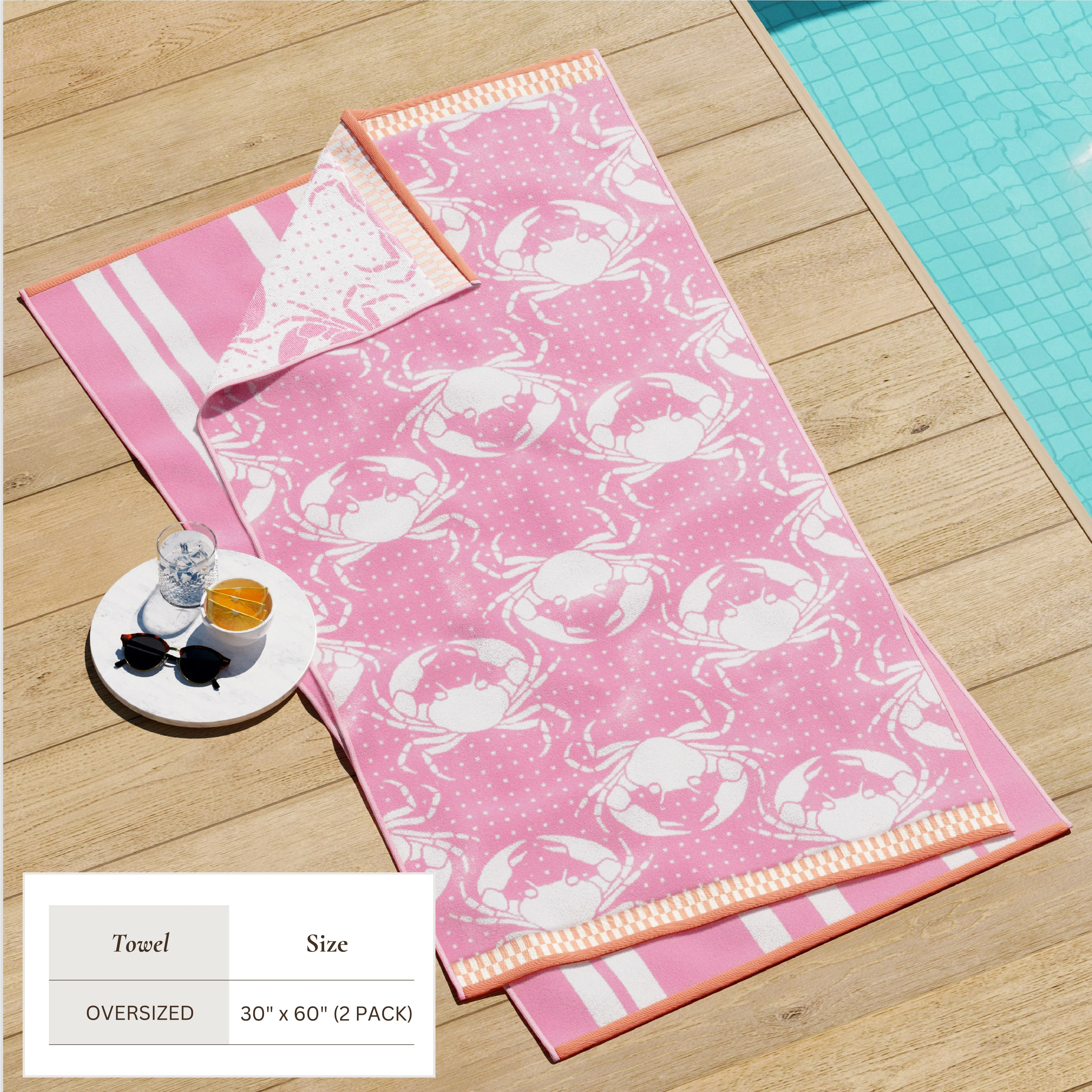 Cotton Velour Beach Towels 2-Pack - Maui Collection - Image 47