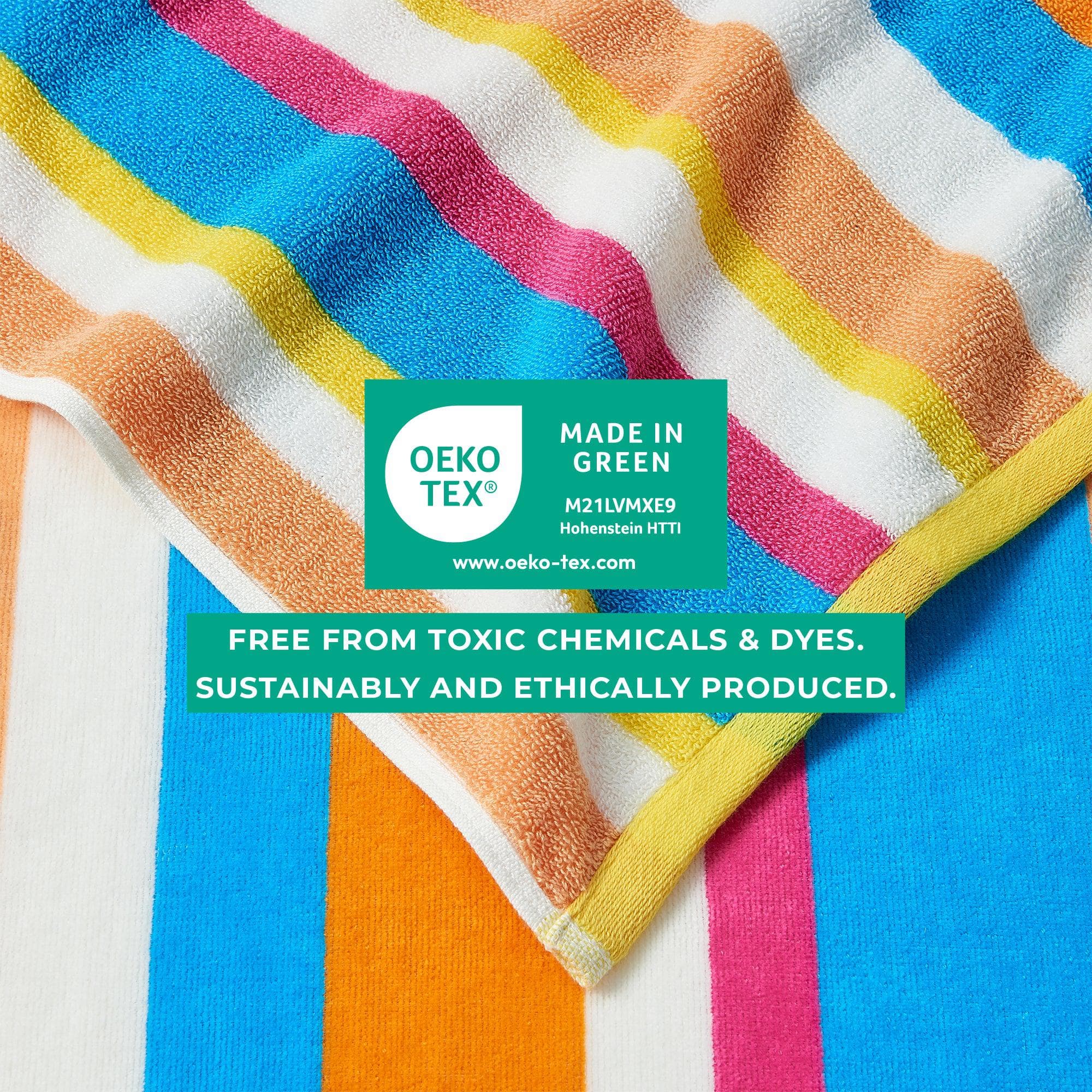 Cotton Velour Cabana Stripe Beach Towel - Novia Collection - Image 101