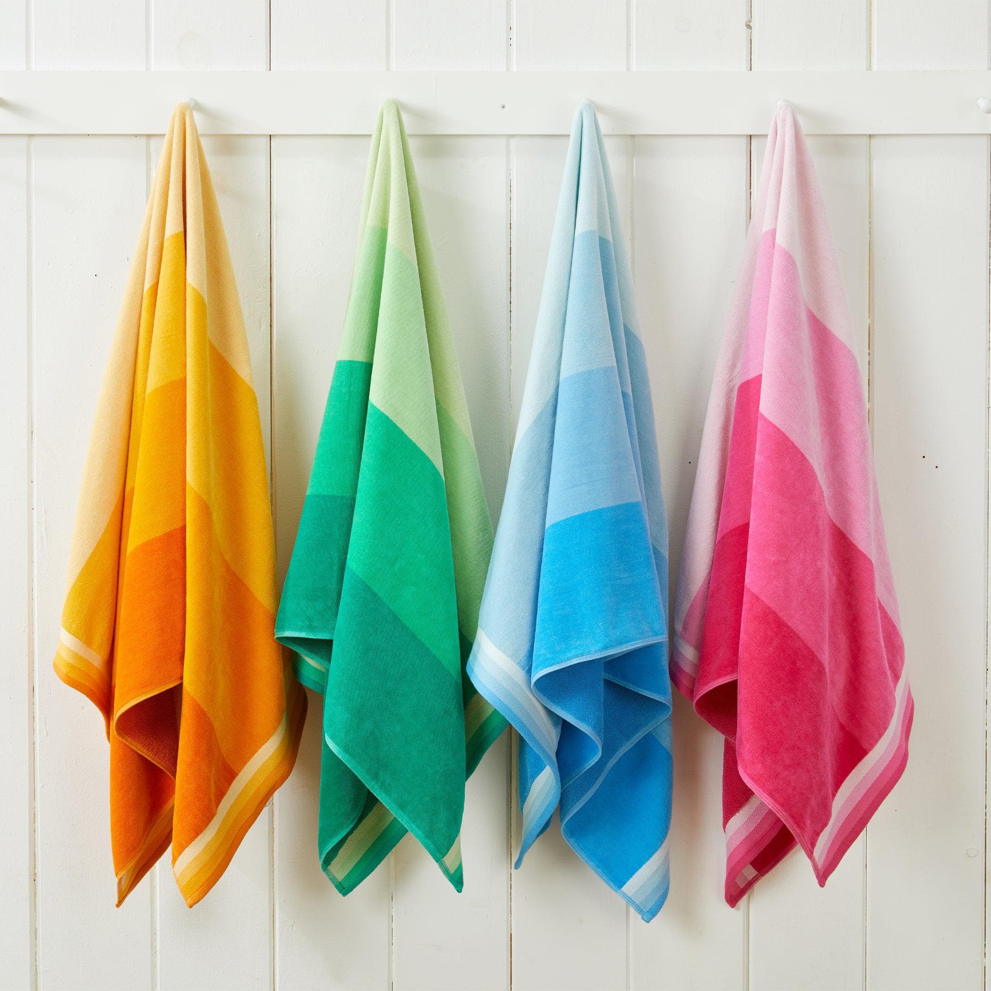 Cotton Velour Cabana Stripe Beach Towel - Novia Collection - Image 103