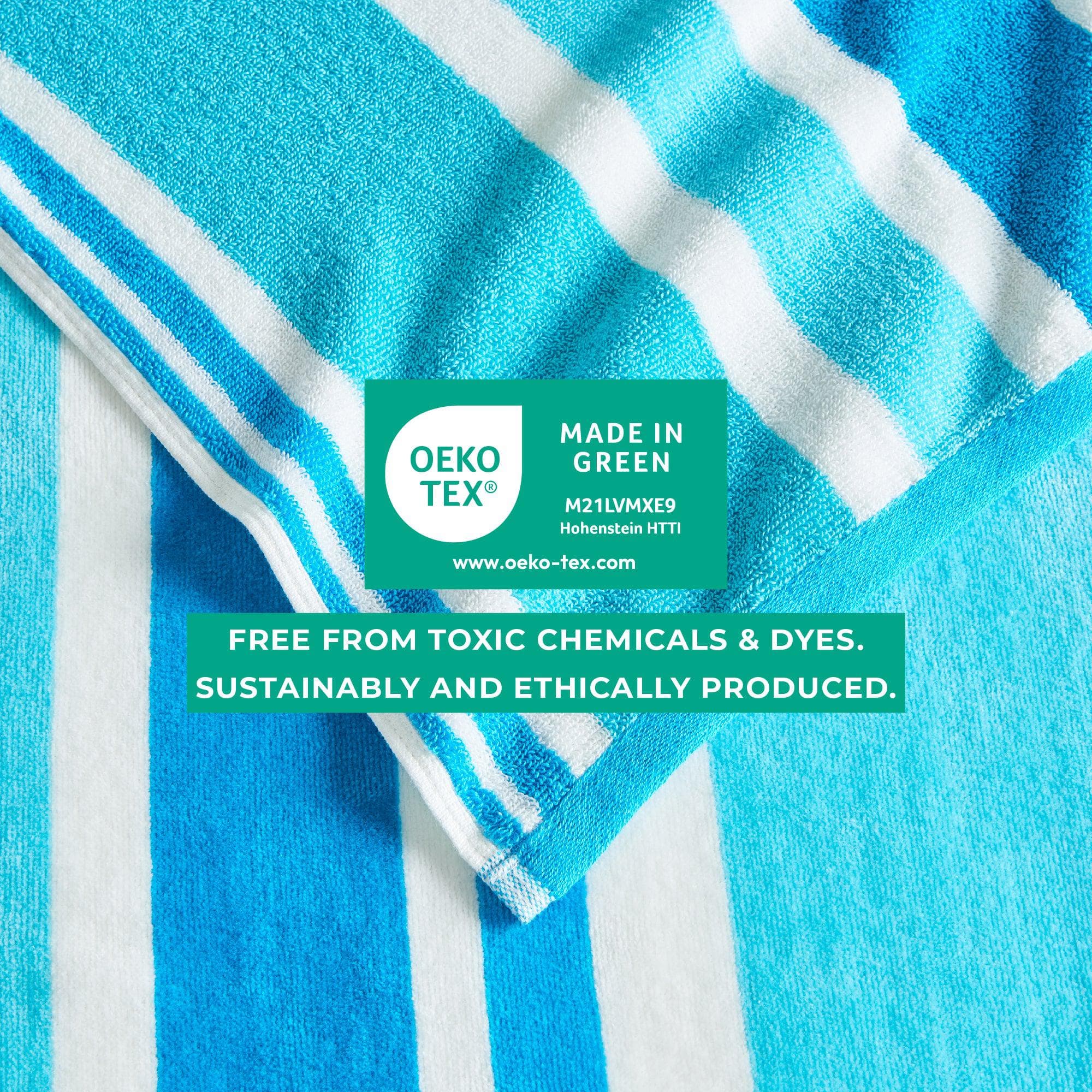 Cotton Velour Cabana Stripe Beach Towel - Novia Collection - Image 111