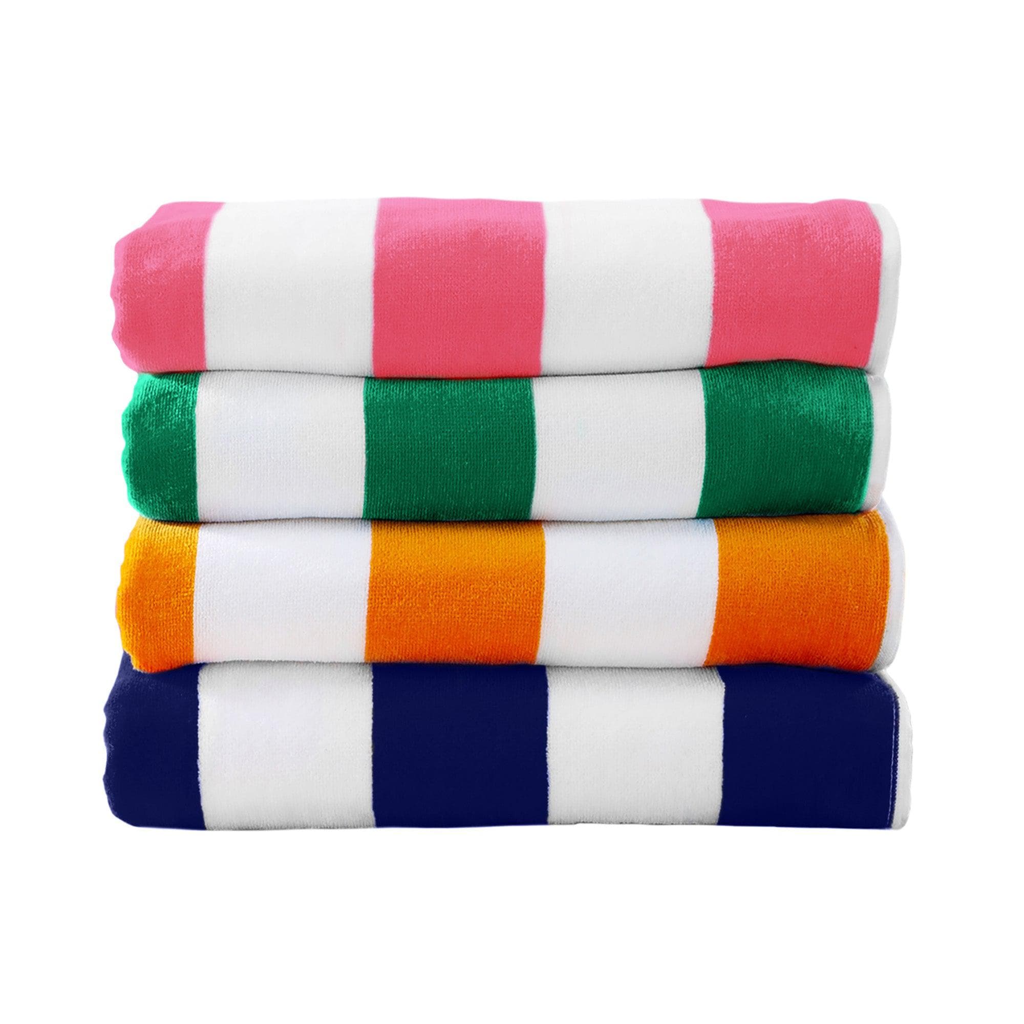 Cotton Velour Cabana Stripe Beach Towel - Novia Collection - Image 115