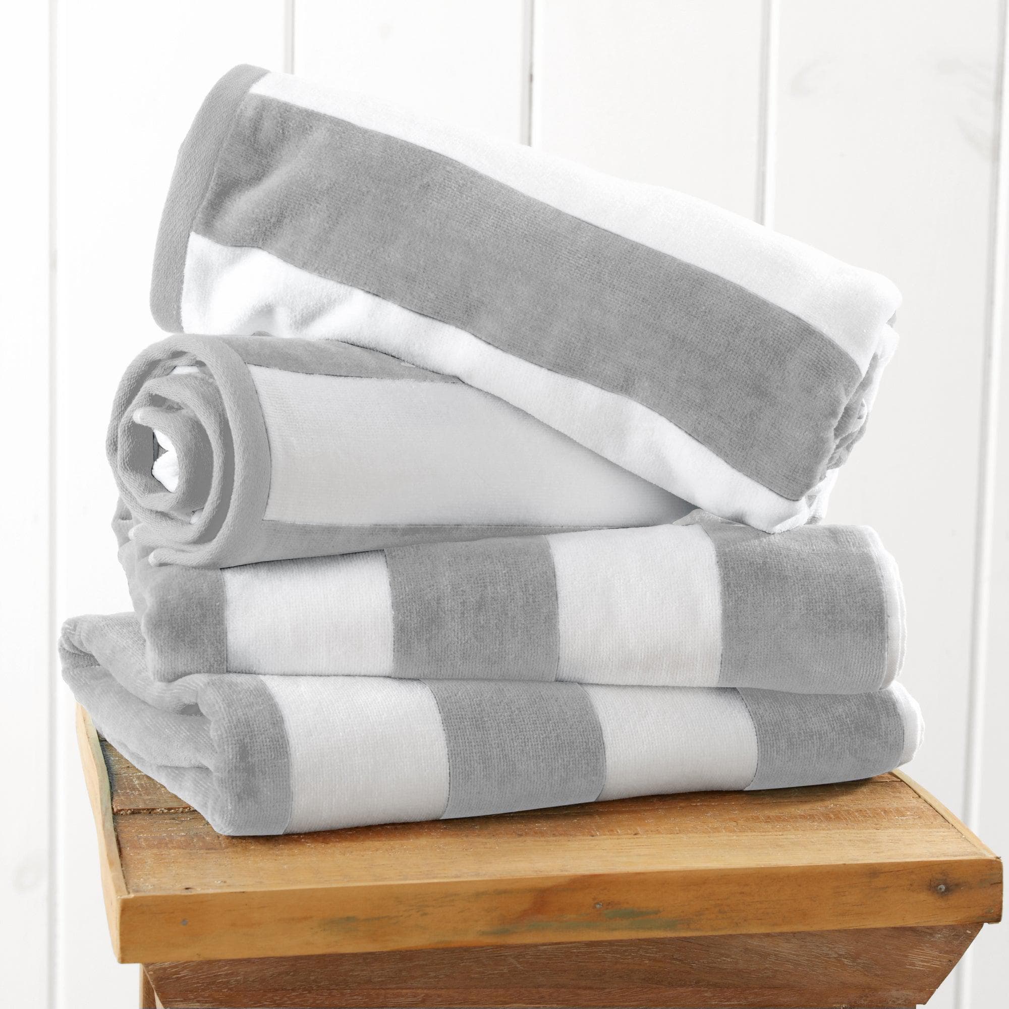Cotton Velour Cabana Stripe Beach Towel - Novia Collection - Image 117