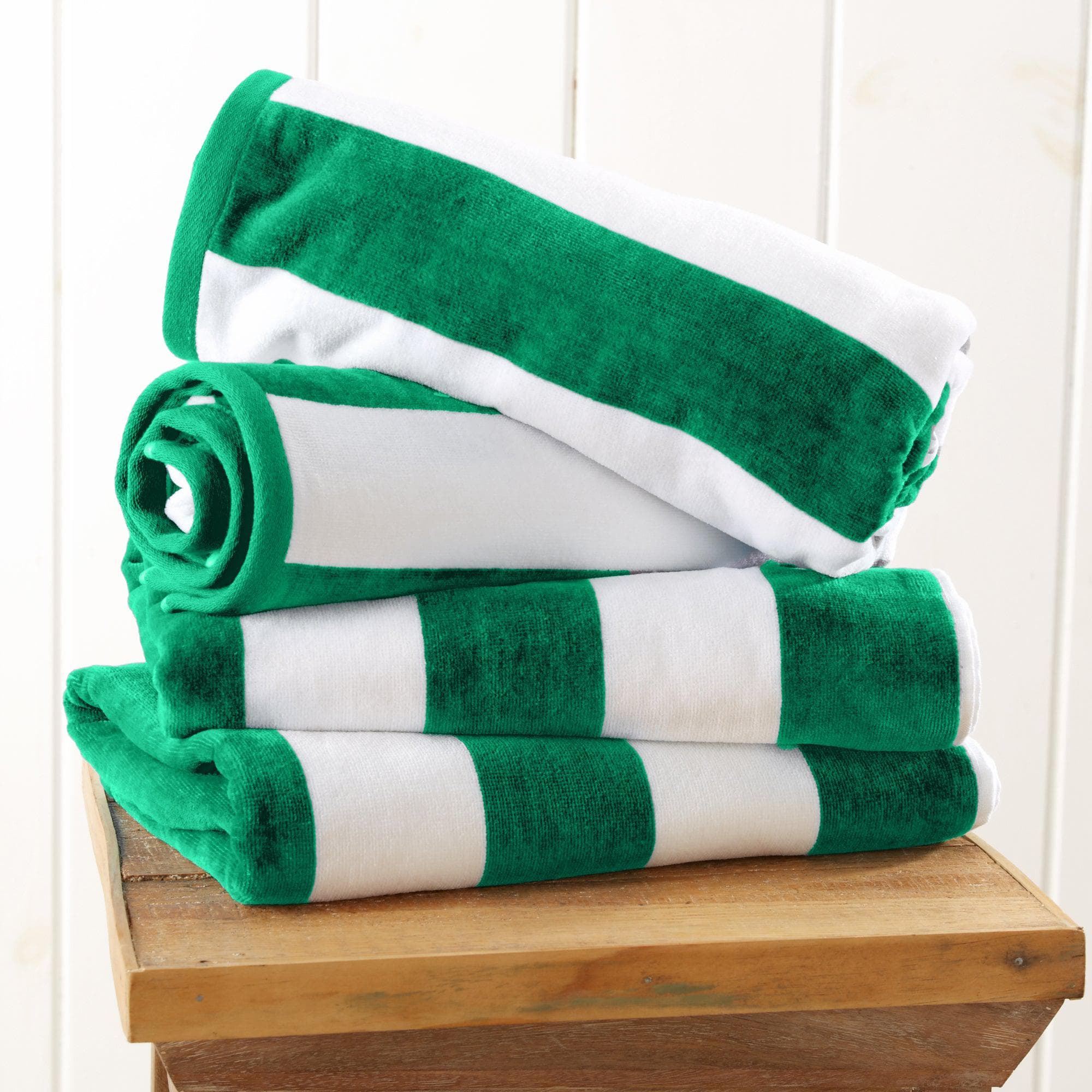 Cotton Velour Cabana Stripe Beach Towel - Novia Collection - Image 123