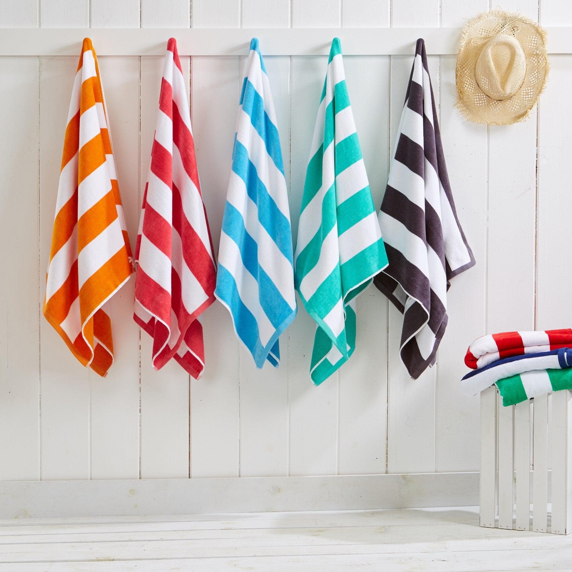 Cotton Velour Cabana Stripe Beach Towel - Novia Collection - Image 130