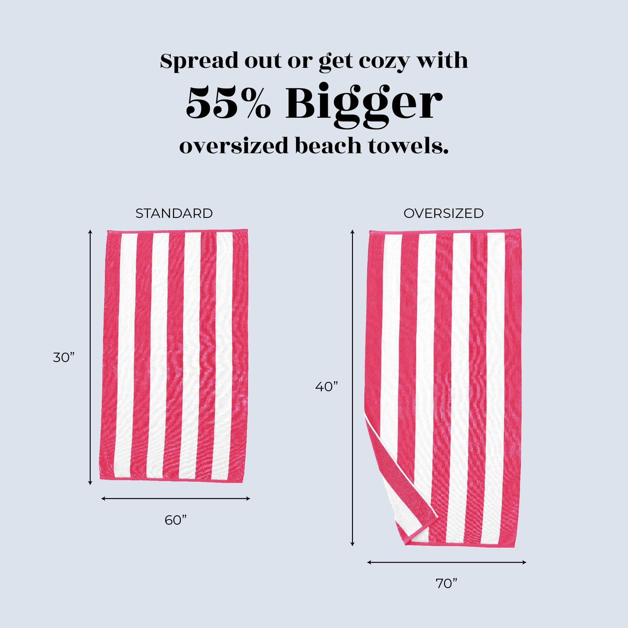 Cotton Velour Cabana Stripe Beach Towel - Novia Collection - Image 144