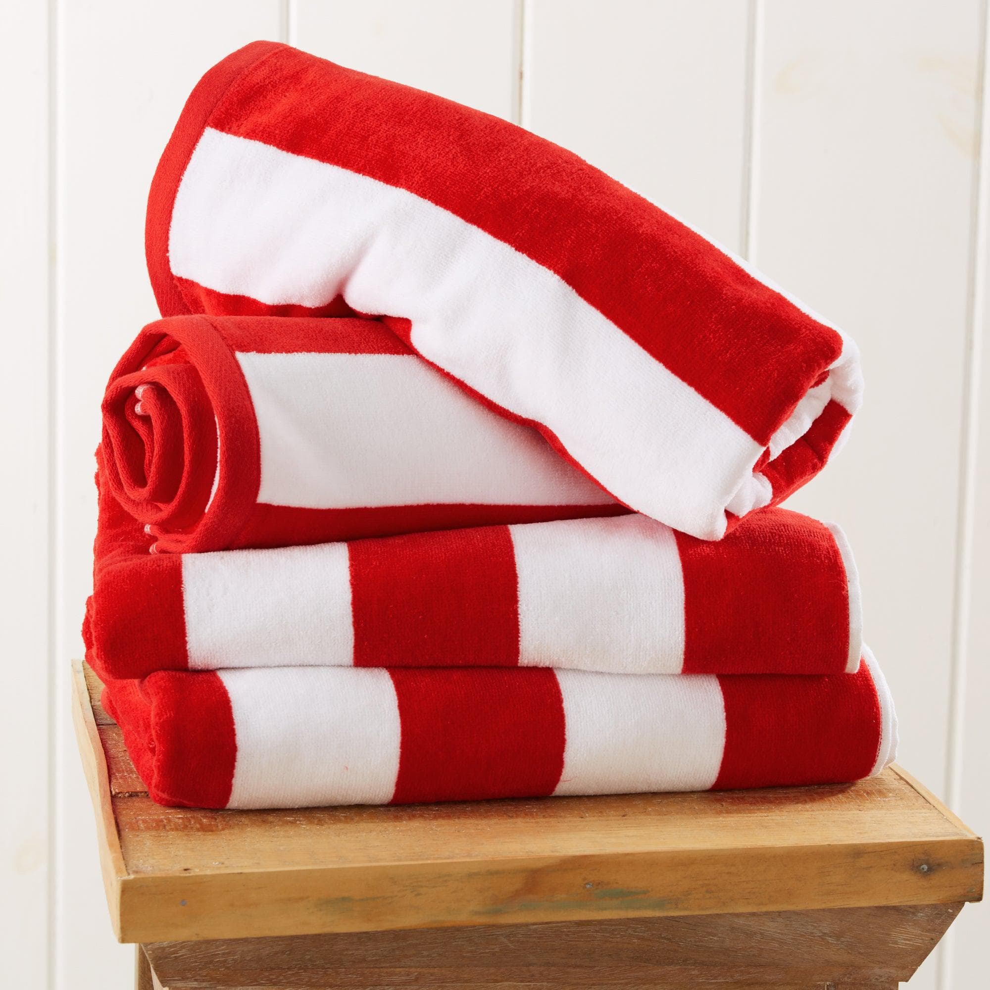 Cotton Velour Cabana Stripe Beach Towel - Novia Collection - Image 147