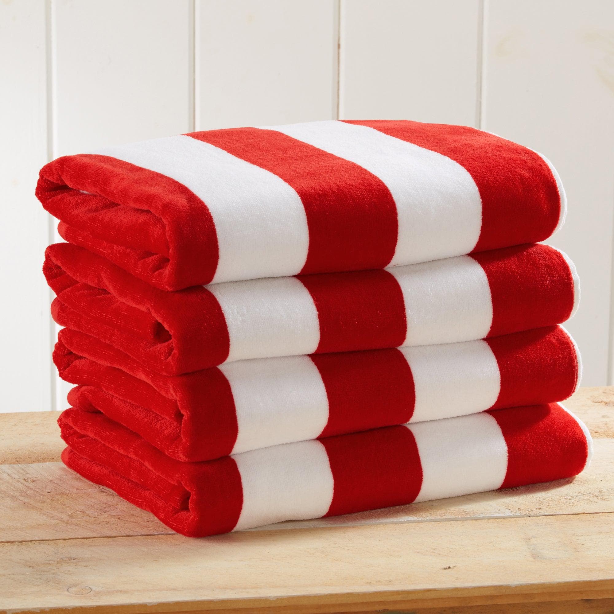 Cotton Velour Cabana Stripe Beach Towel - Novia Collection - Image 150