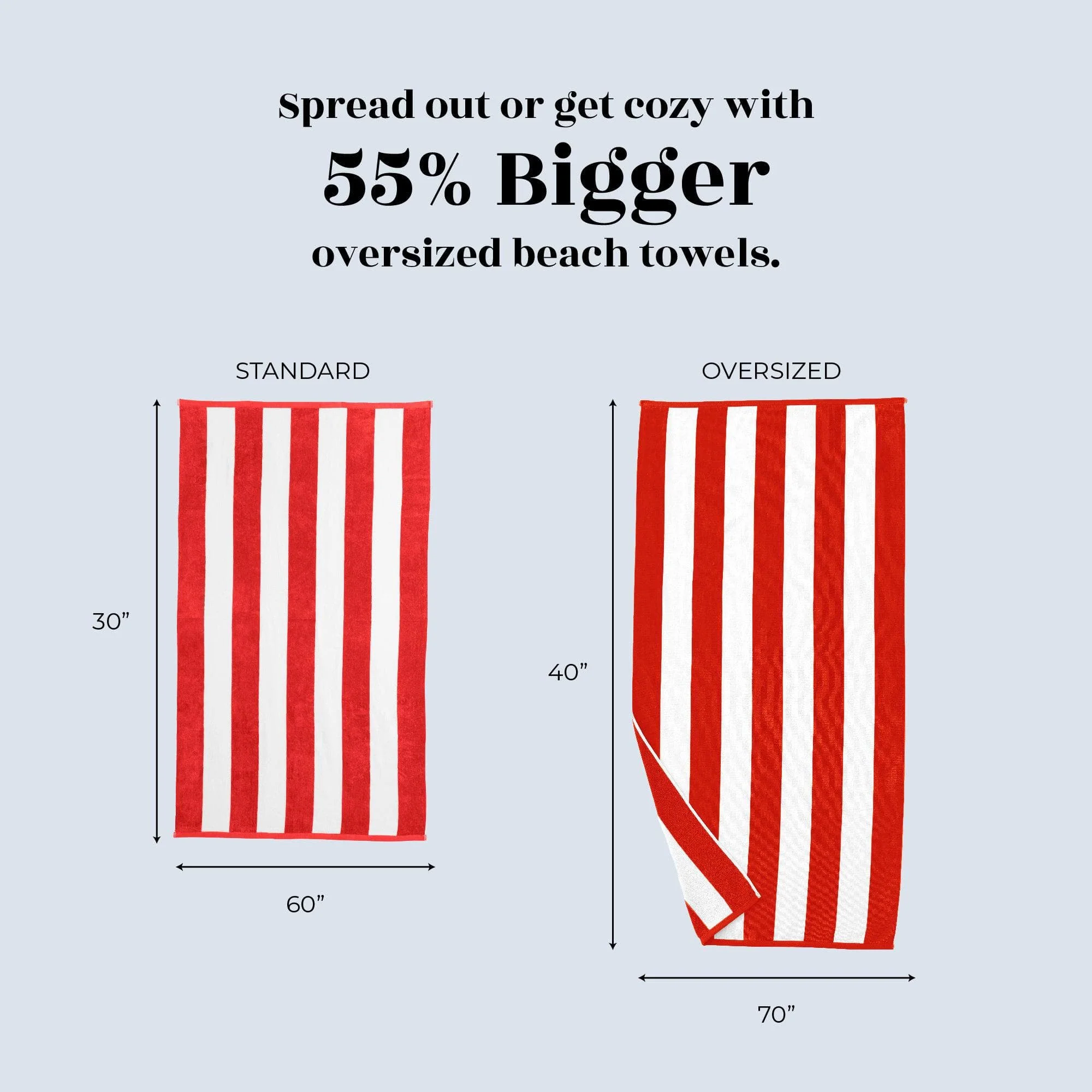 Cotton Velour Cabana Stripe Beach Towel - Novia Collection - Image 156