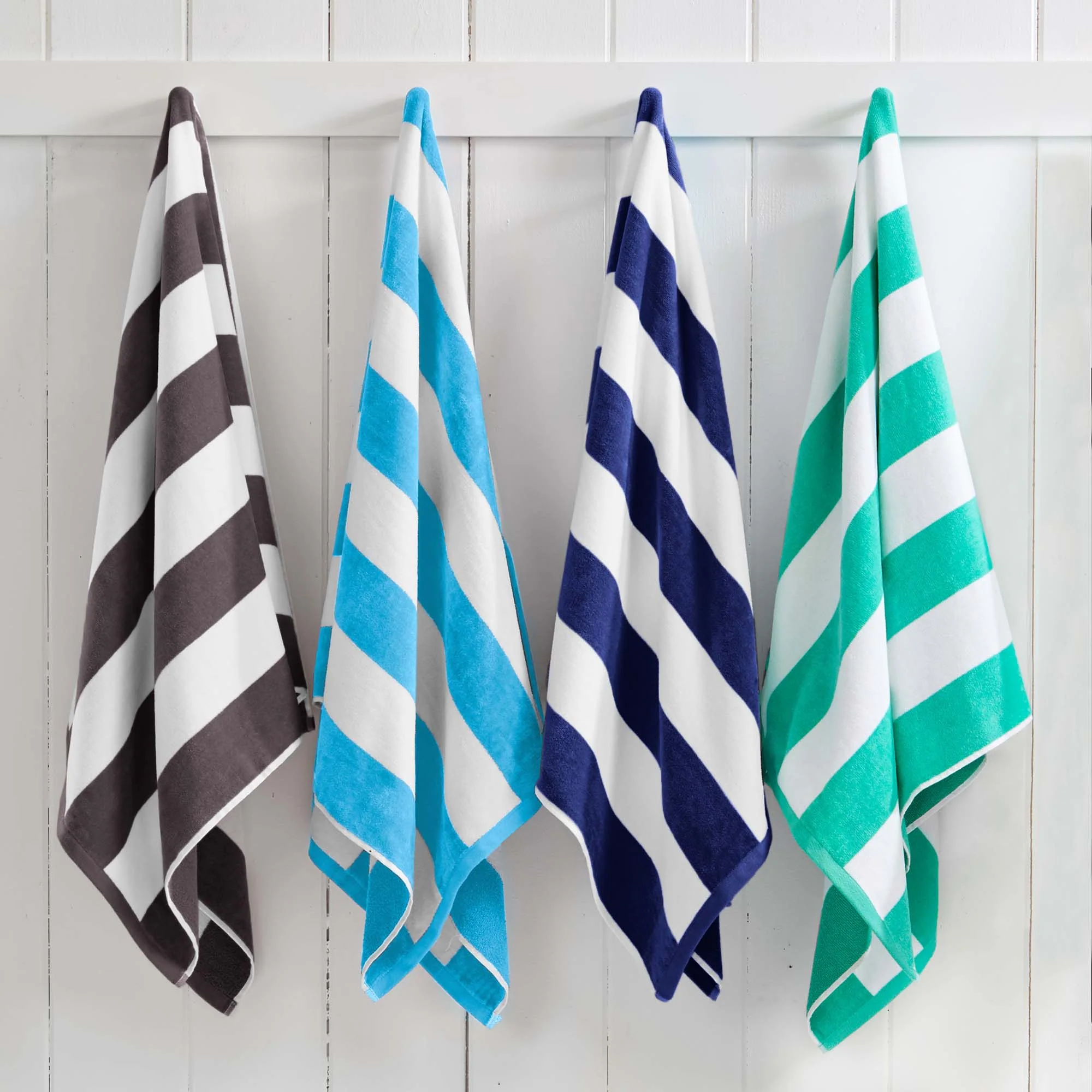 Cotton Velour Cabana Stripe Beach Towel - Novia Collection - Image 163