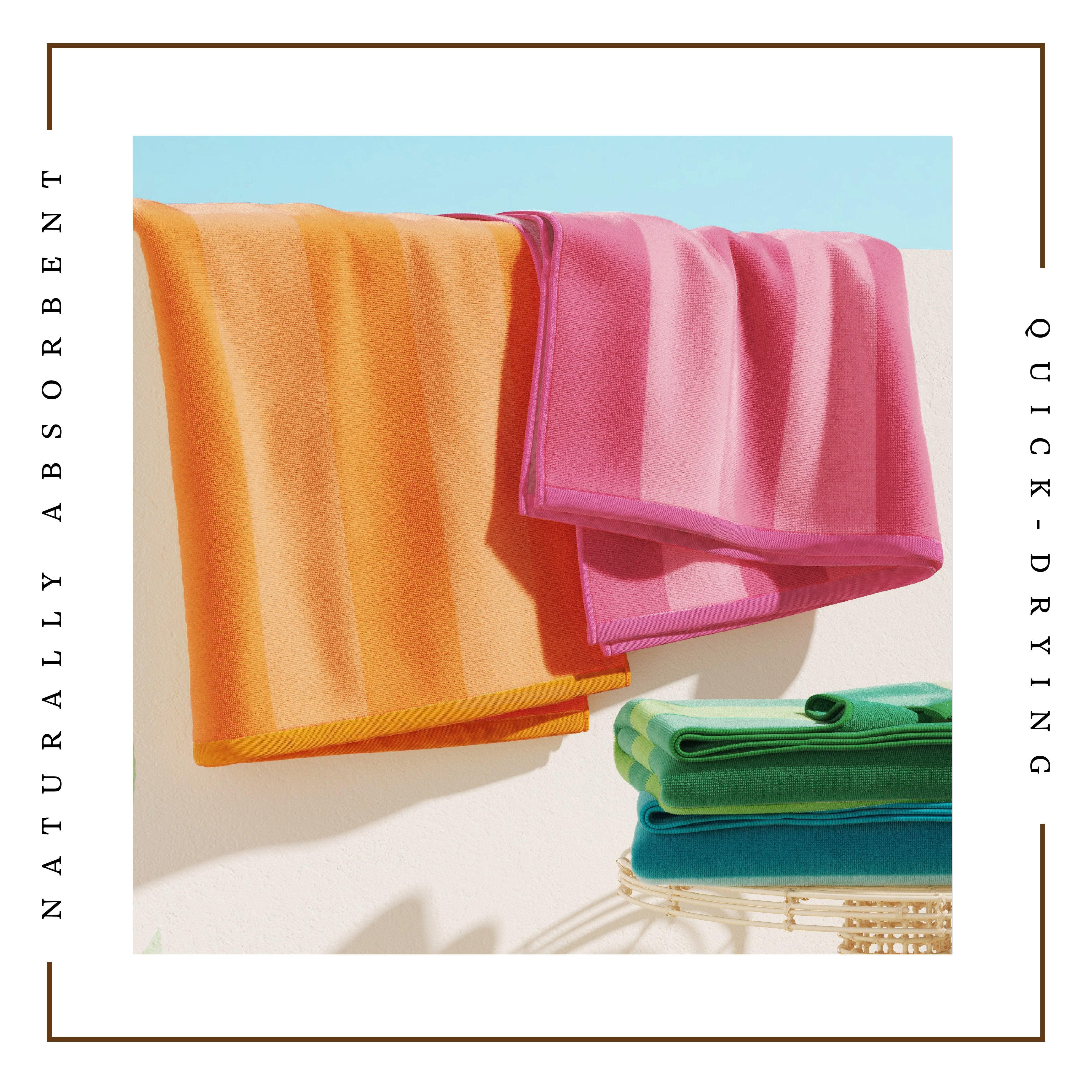 Cotton Velour Cabana Stripe Beach Towel - Novia Collection - Image 174