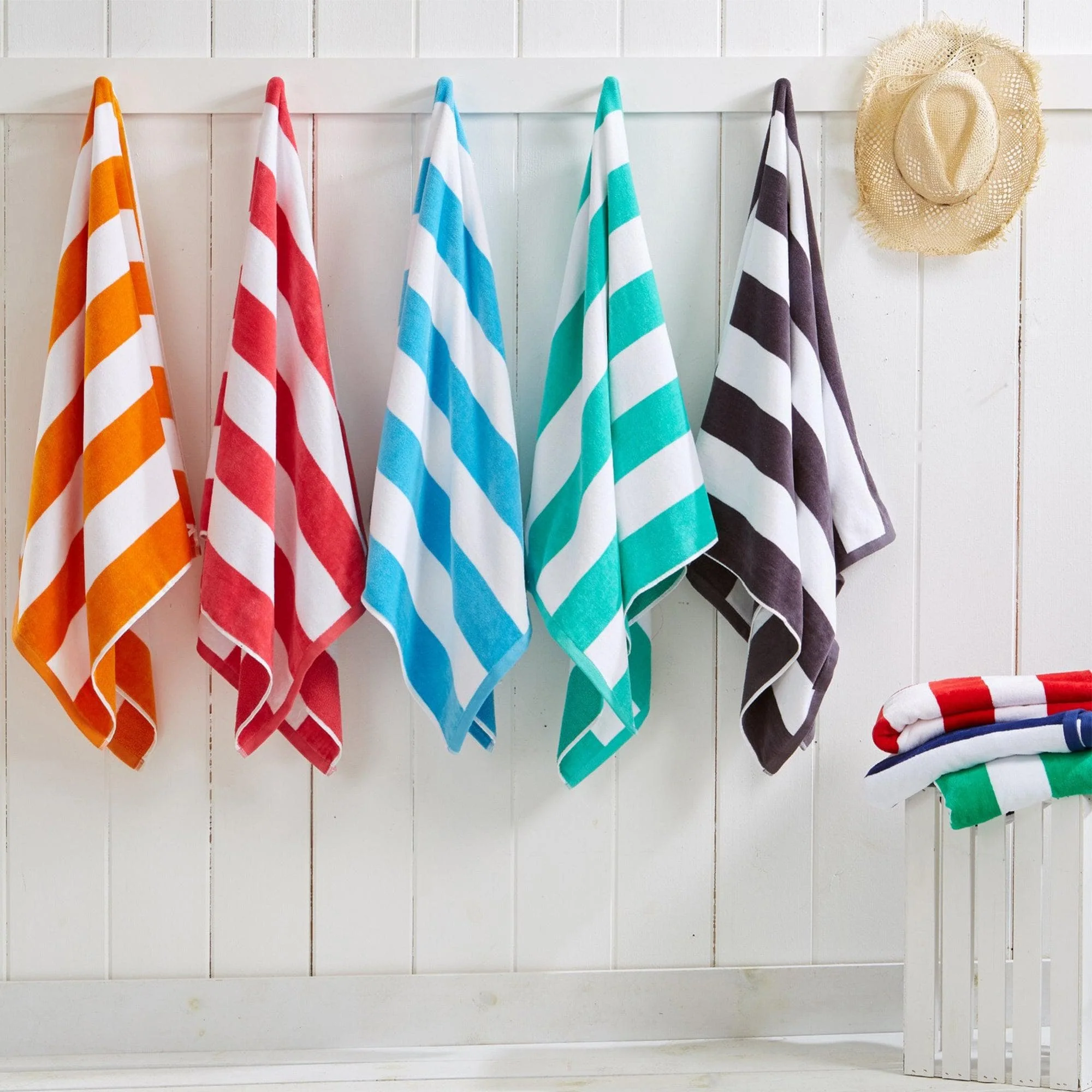 Cotton Velour Cabana Stripe Beach Towel - Novia Collection - Image 21
