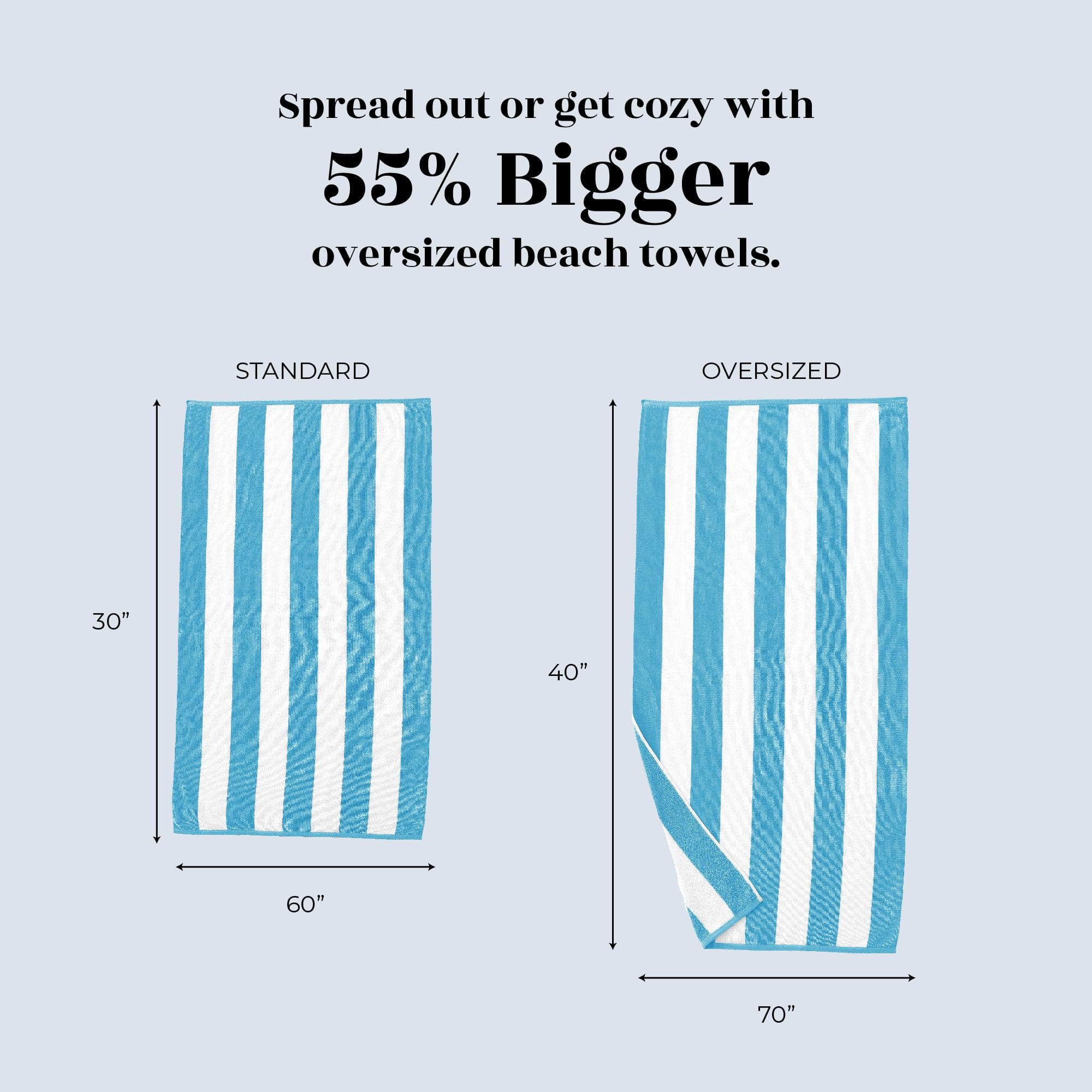 Cotton Velour Cabana Stripe Beach Towel - Novia Collection - Image 35