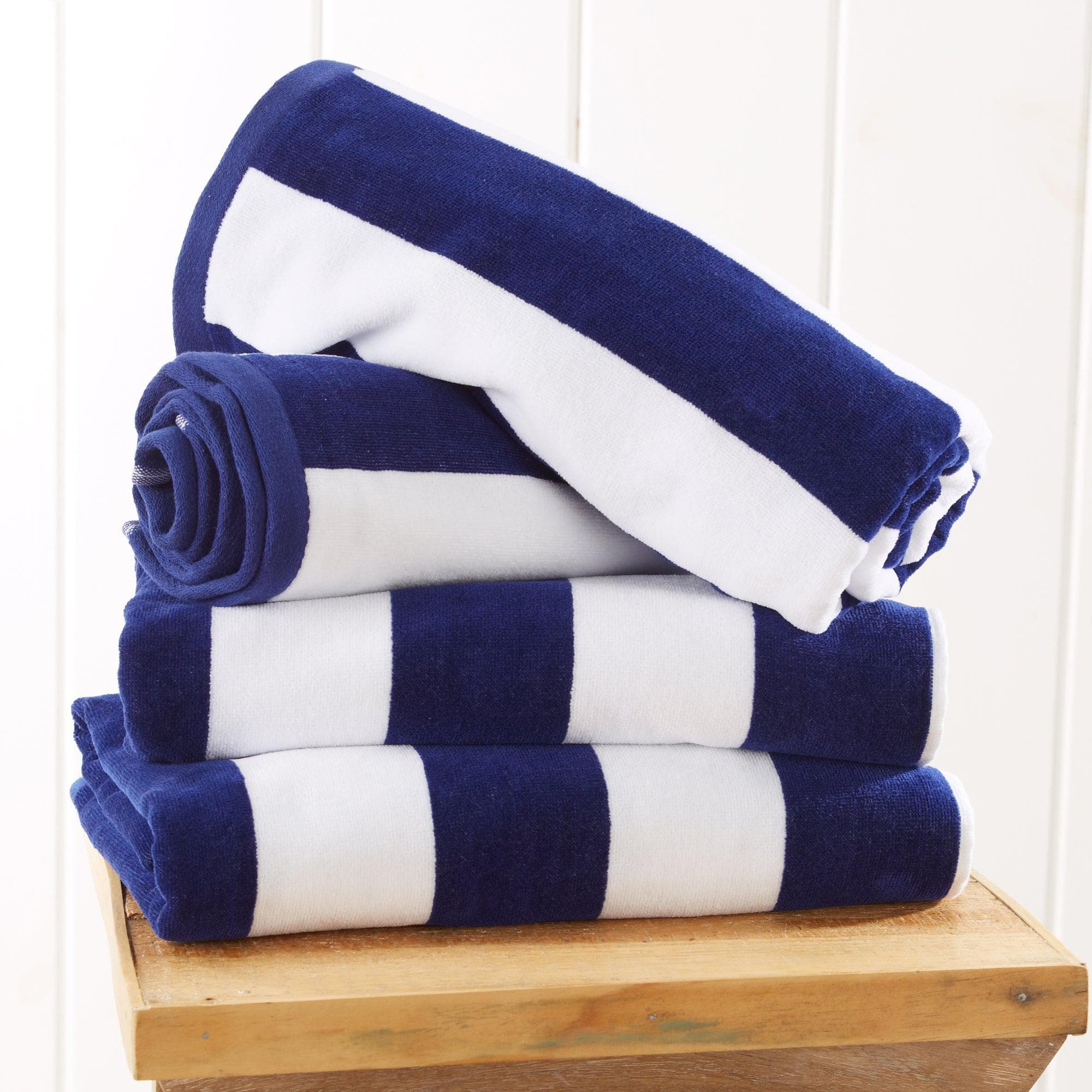 Cotton Velour Cabana Stripe Beach Towel - Novia Collection - Image 44