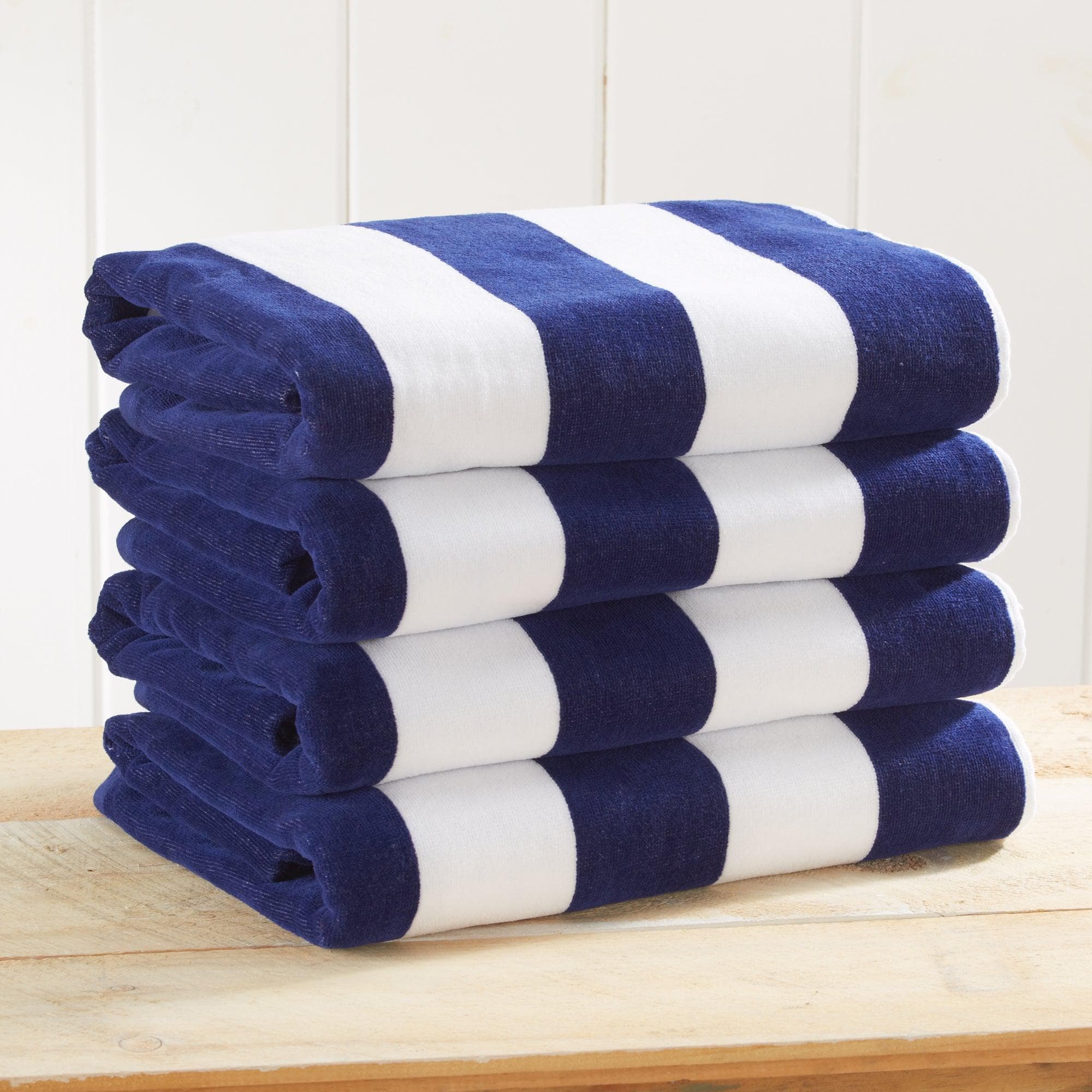 Cotton Velour Cabana Stripe Beach Towel - Novia Collection - Image 47
